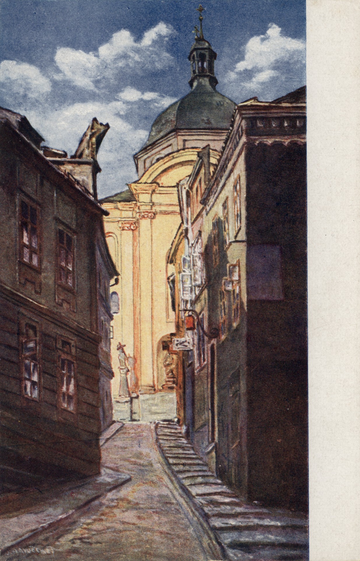 Михальская уилица с костёлом