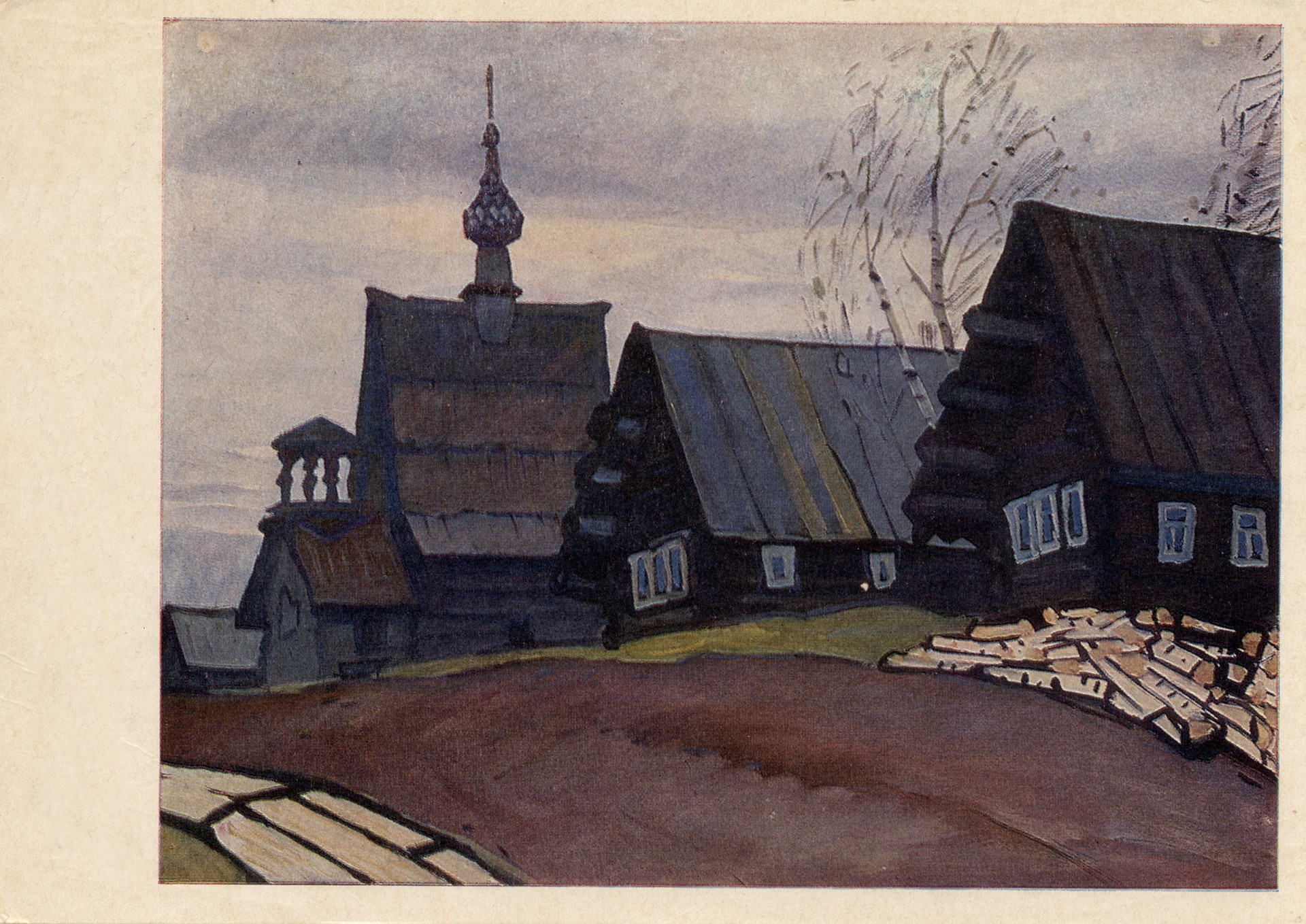 Река Онега, село Конево