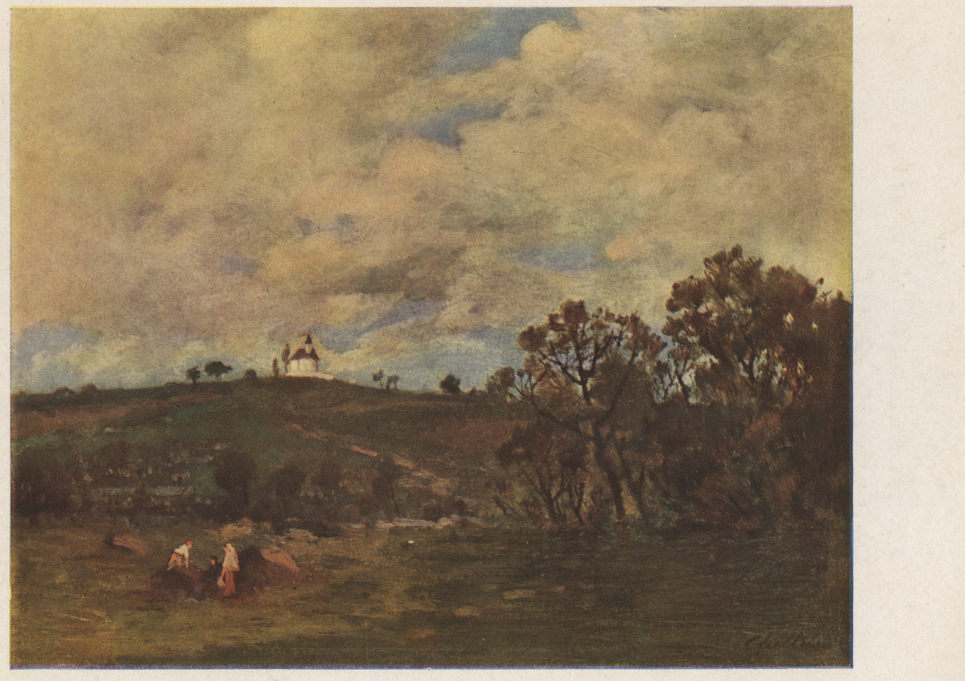 Пейзаж с церковью