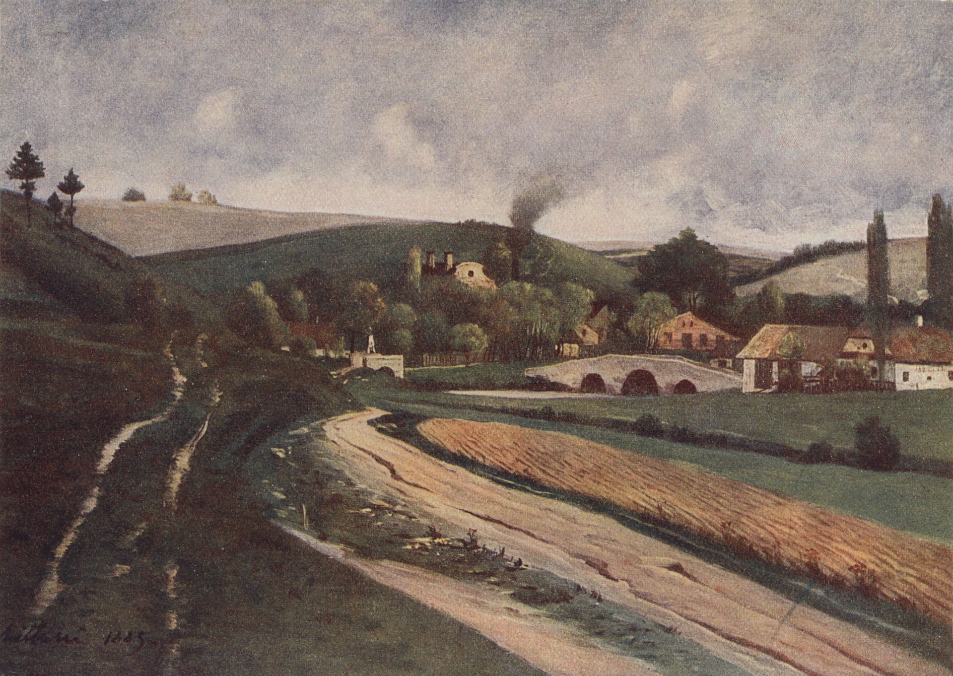 Селение с мостом