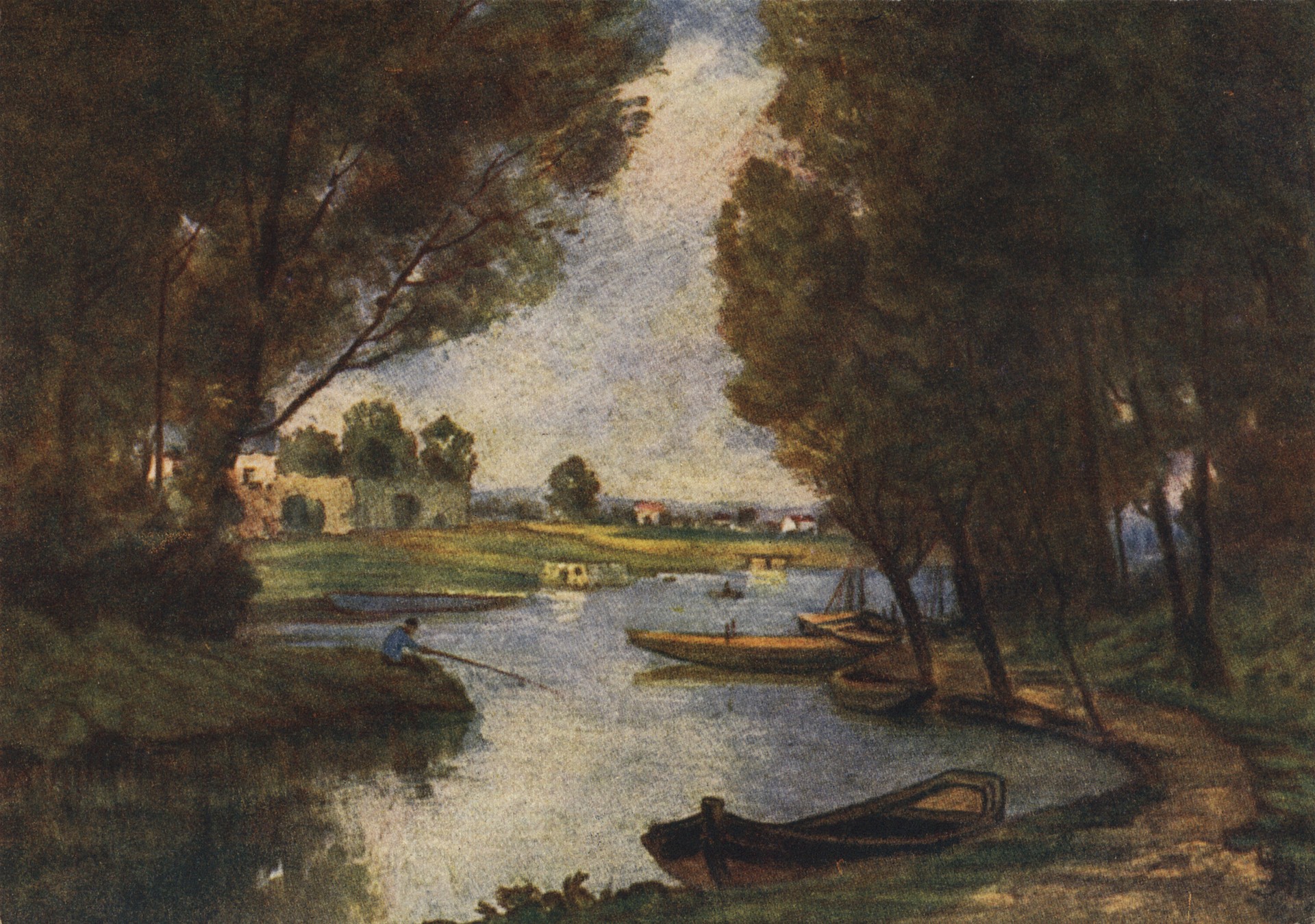 Селение с рекой