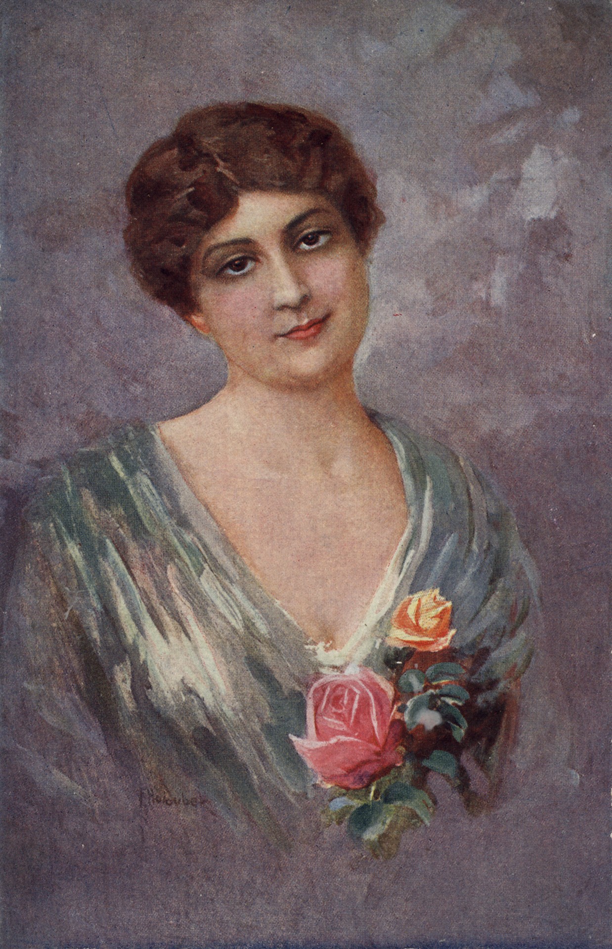 Дама с розами