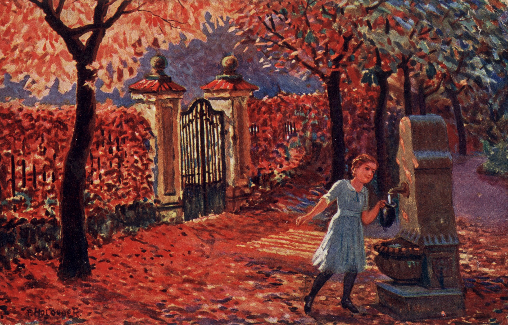 У водопроводного крана