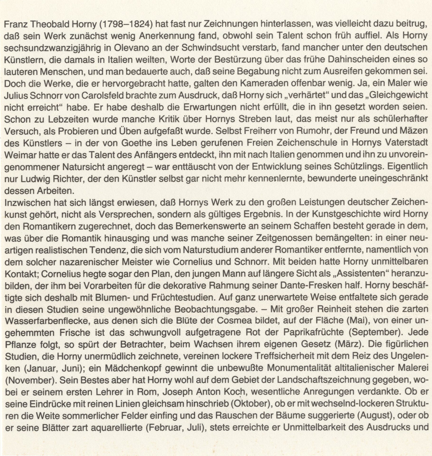 Хорни Франц Теобальд 1. Биография