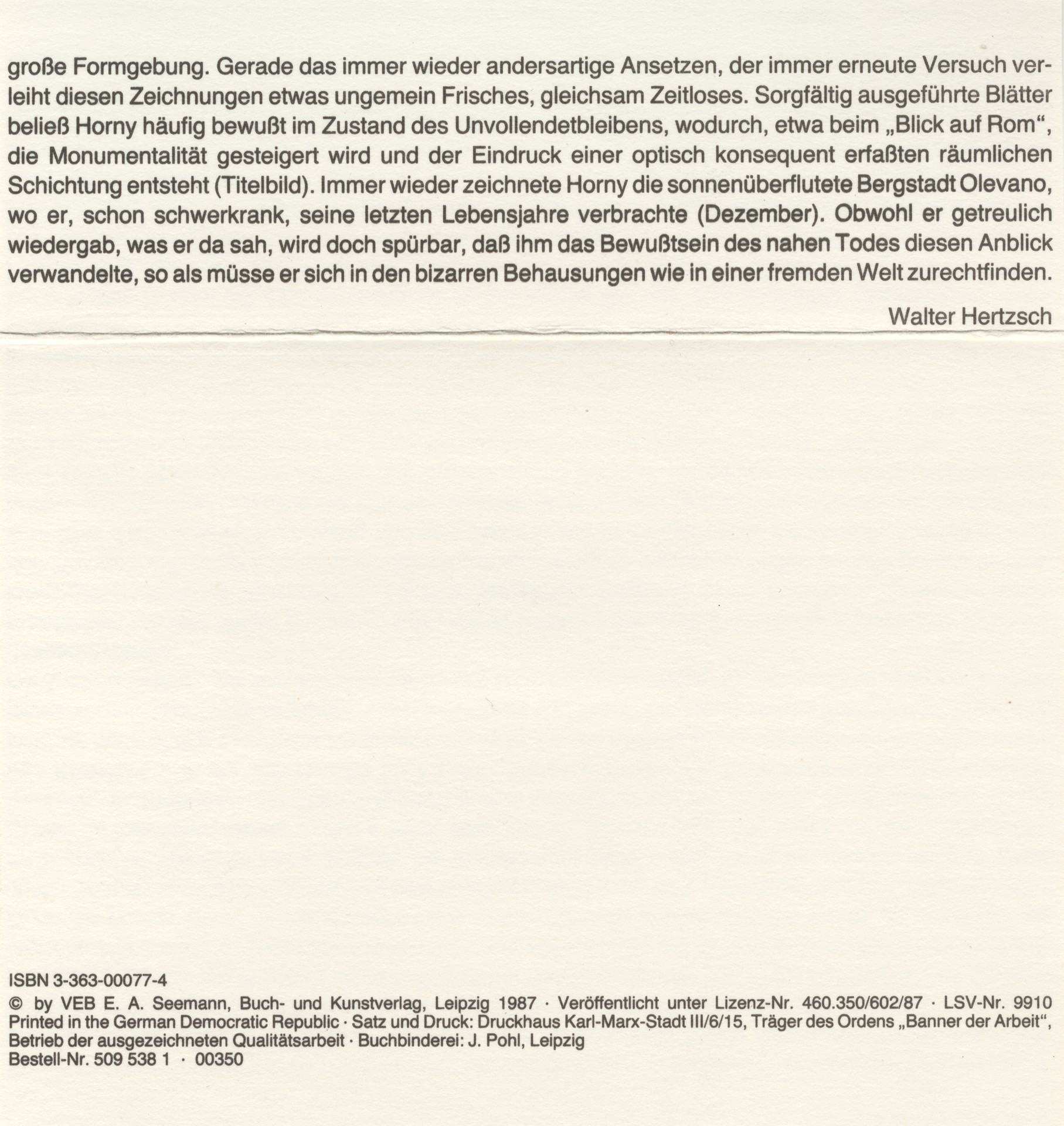 Хорни Франц Теобальд 2. Биография