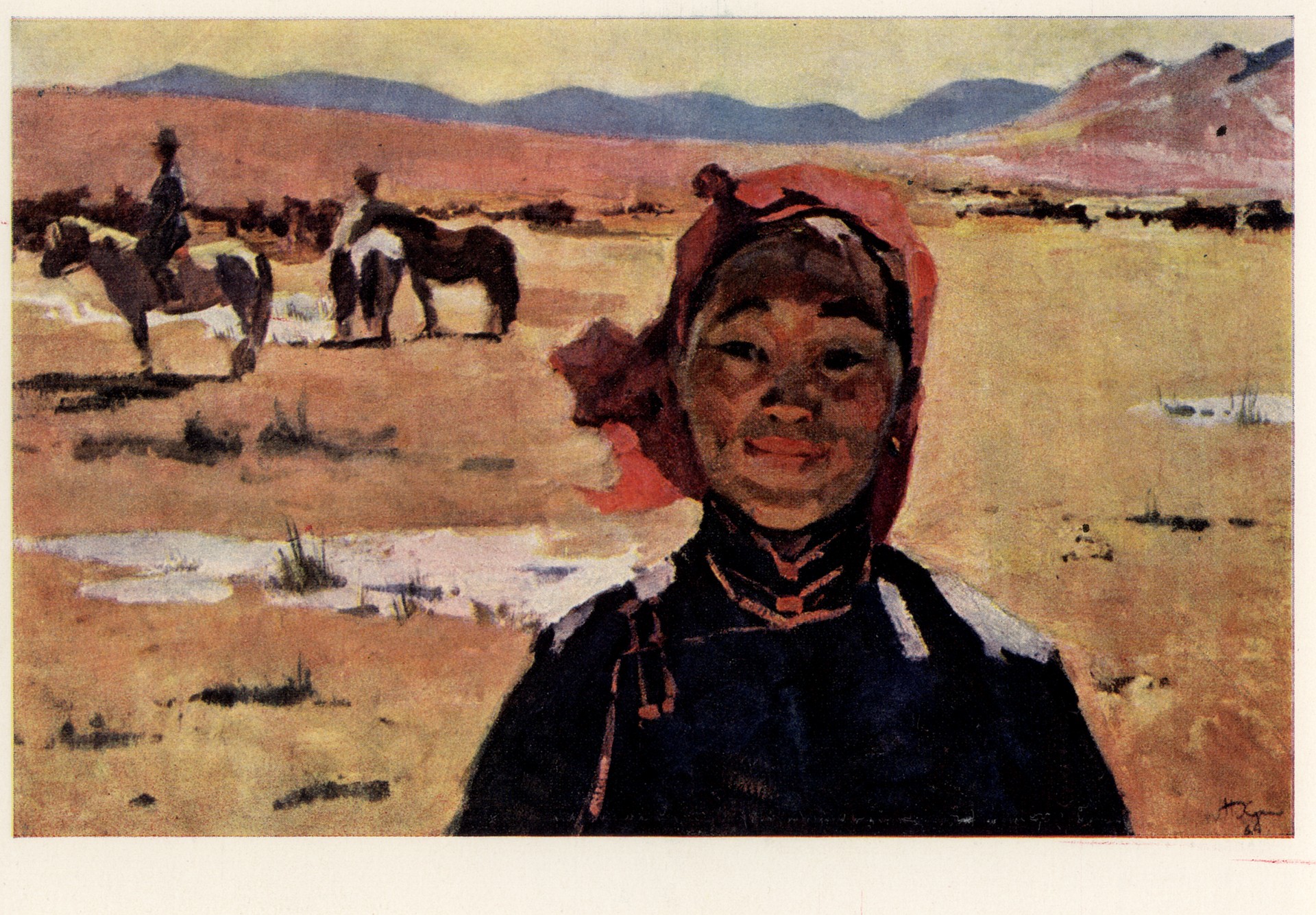 Монголия. Доярка Харахаринского госхоза. Утро