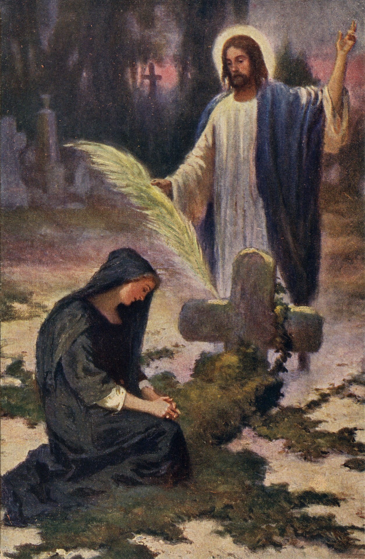 У могилы. Видение Христа