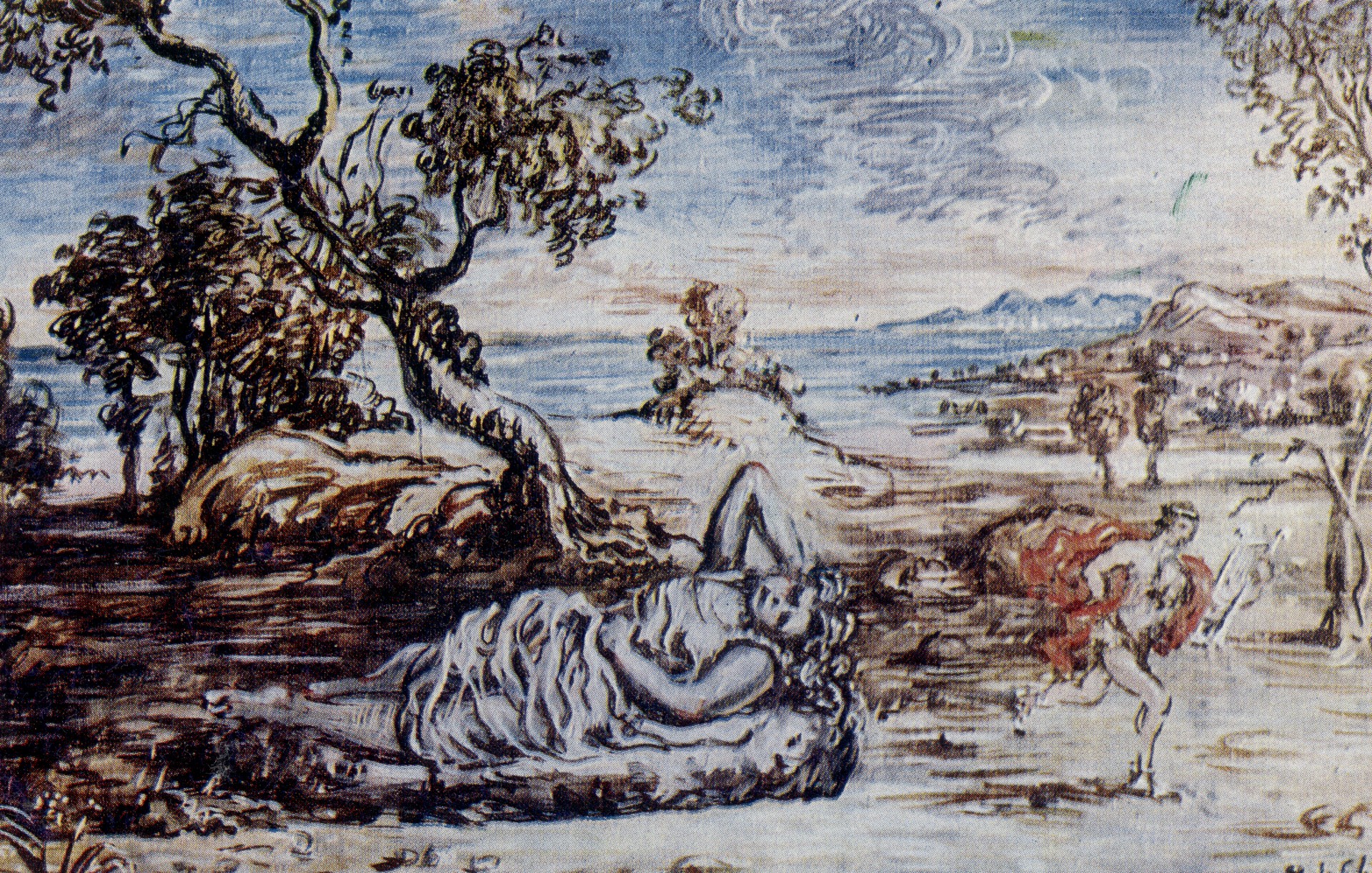 Эскиз декорации к опере Стравинского Аполлон Мусагет