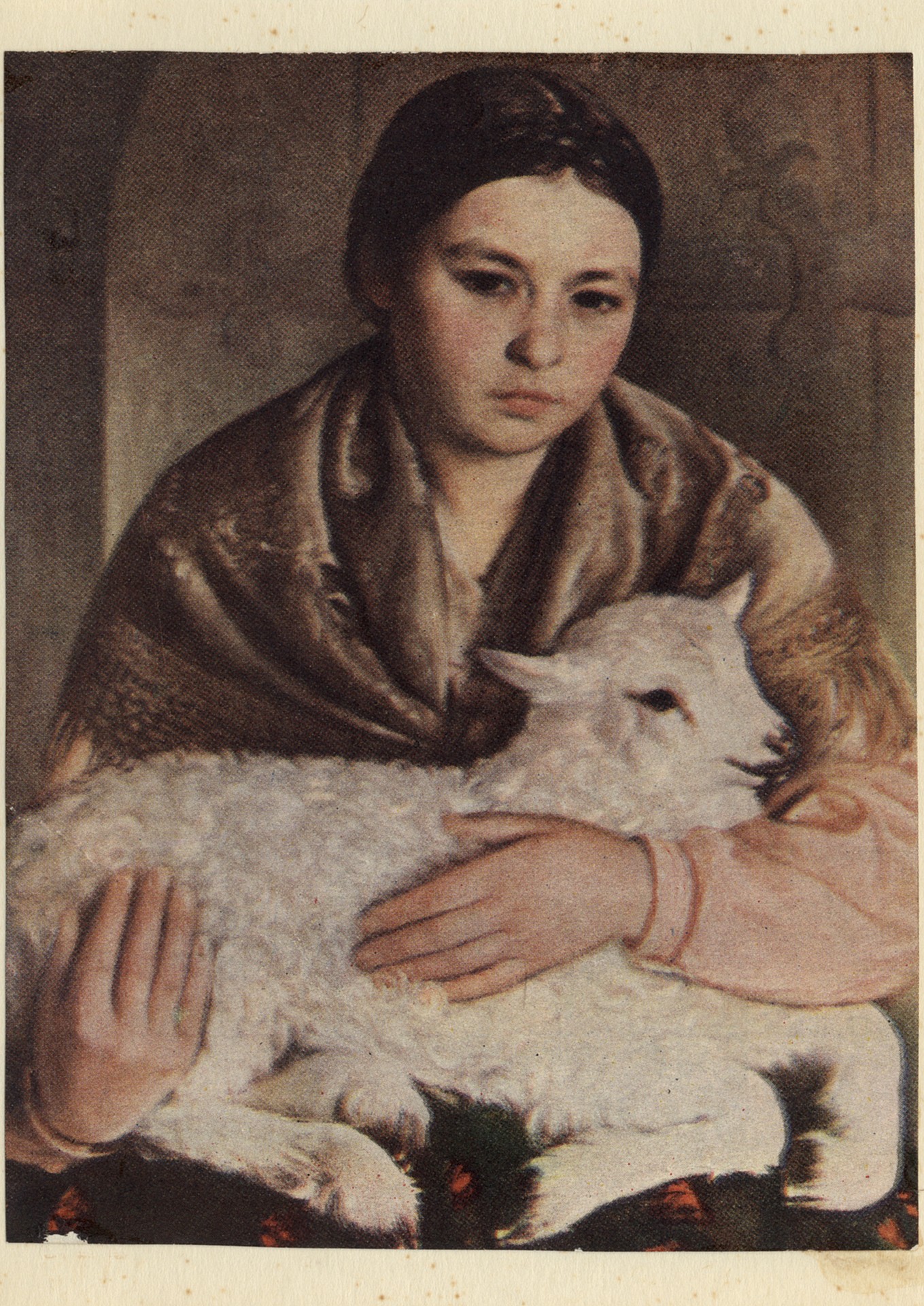 Горянка с ягнёнком