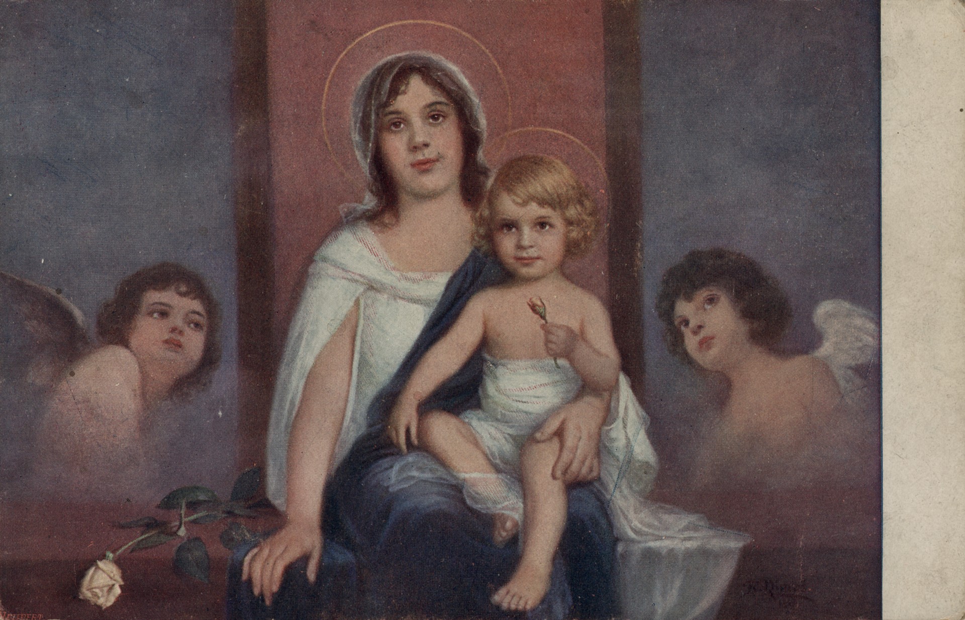 Мадонна с ребёнком и цветком