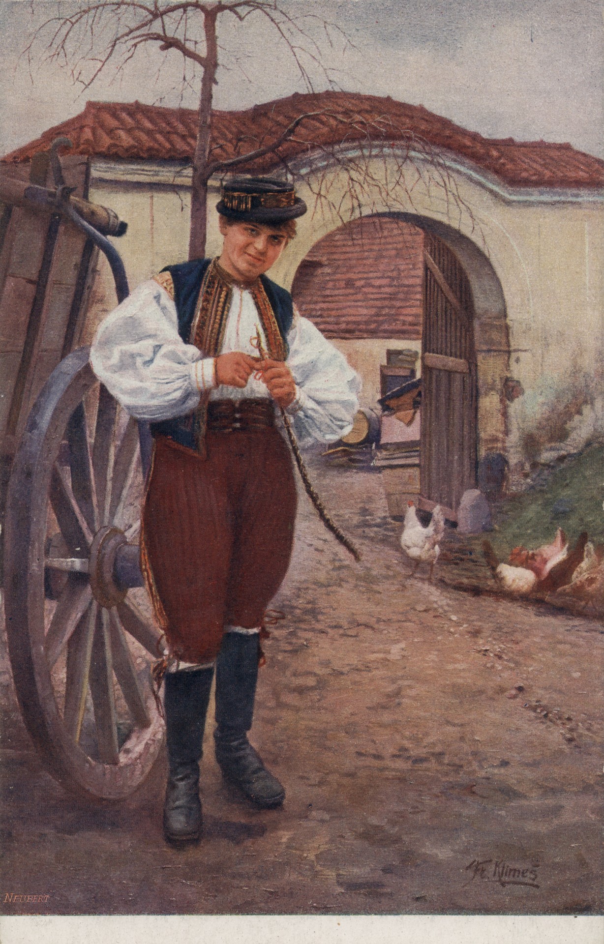 Молодой парень в национальном костюме