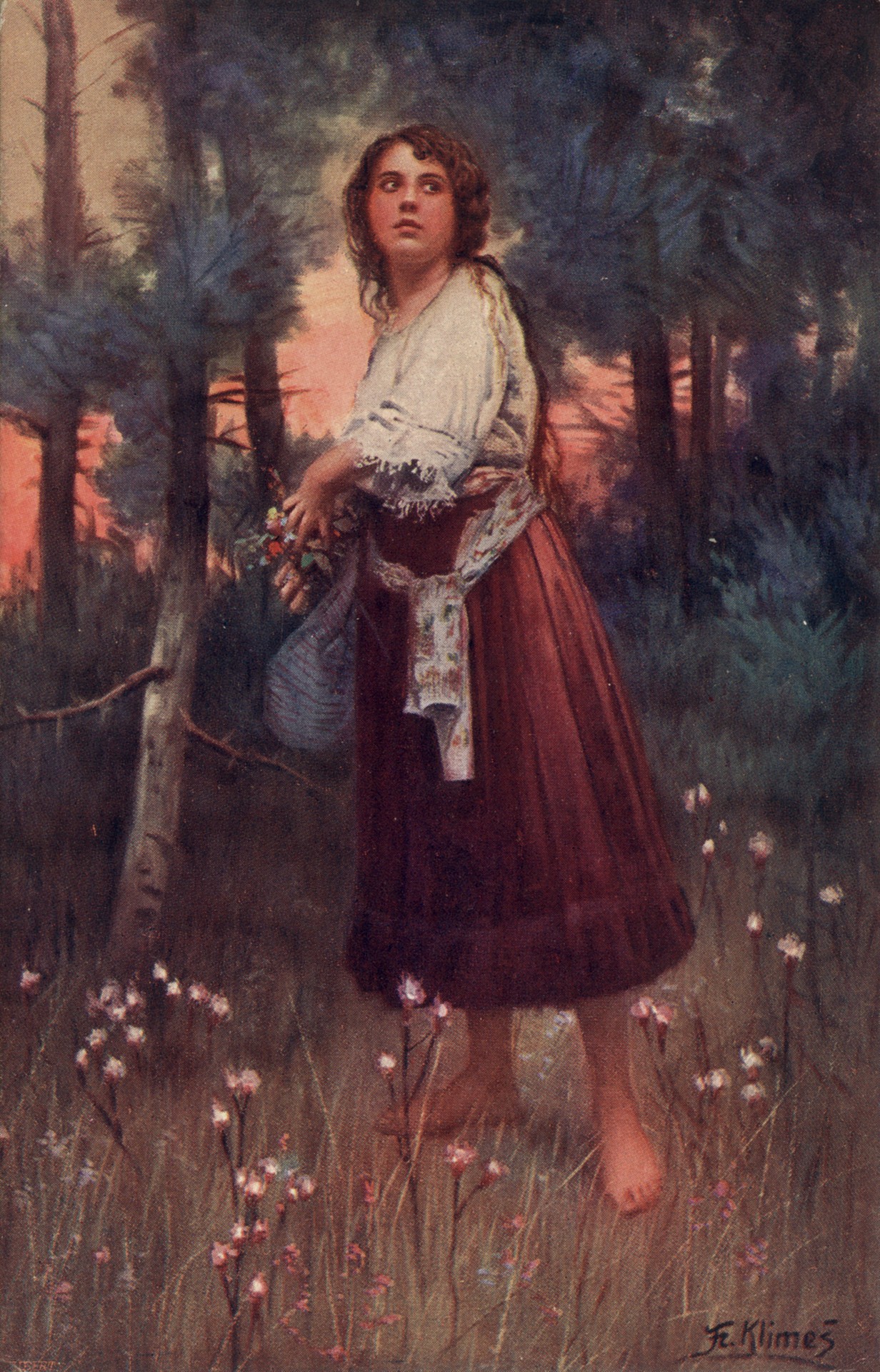 Среди цветов