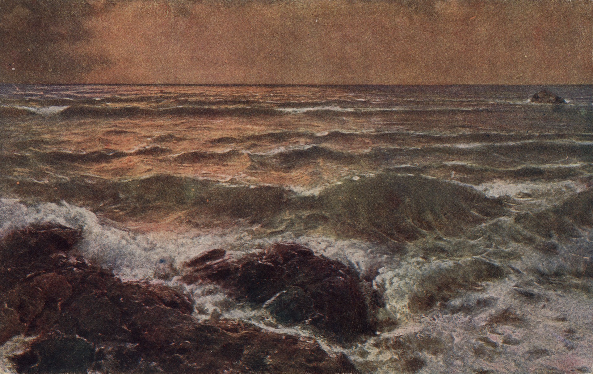 Закат на море