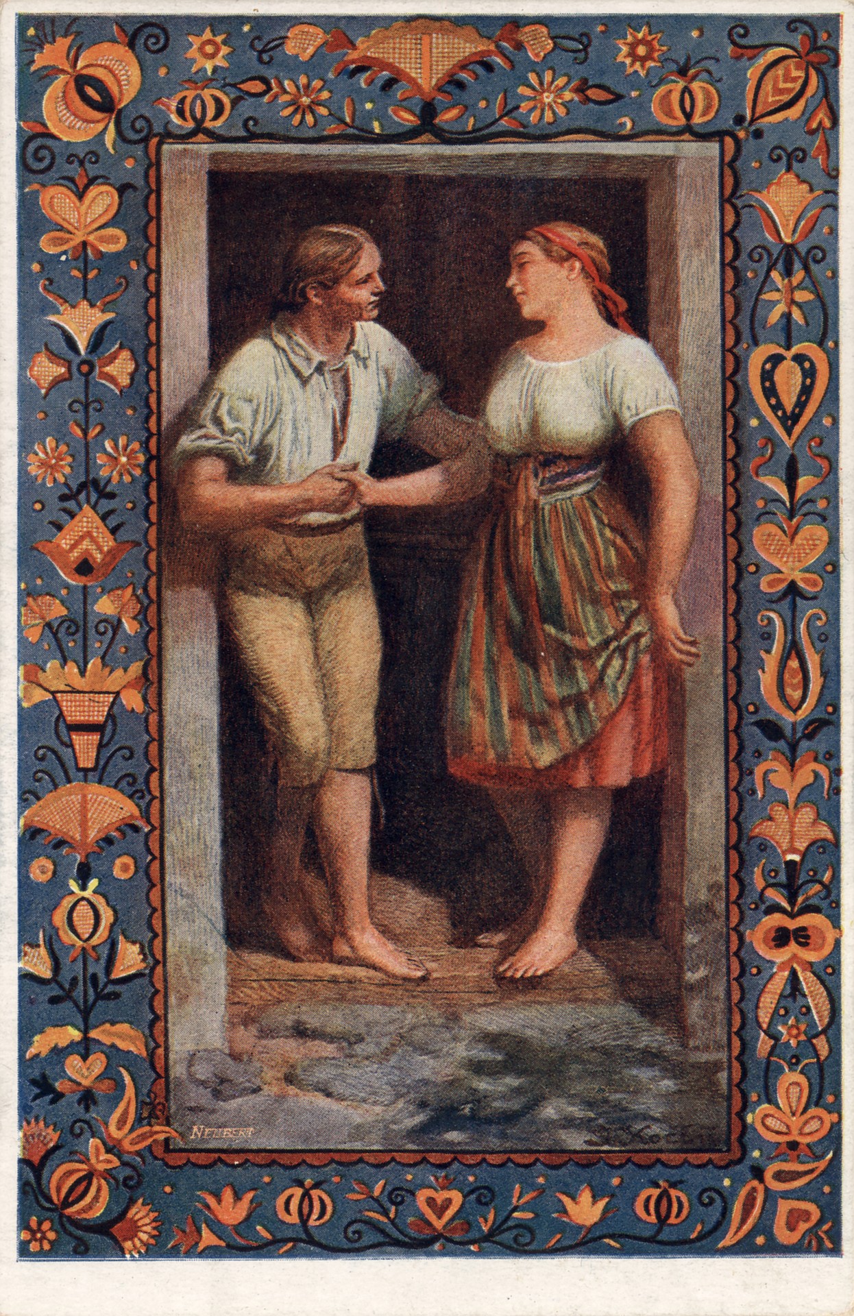 Красивая панна и поклонник