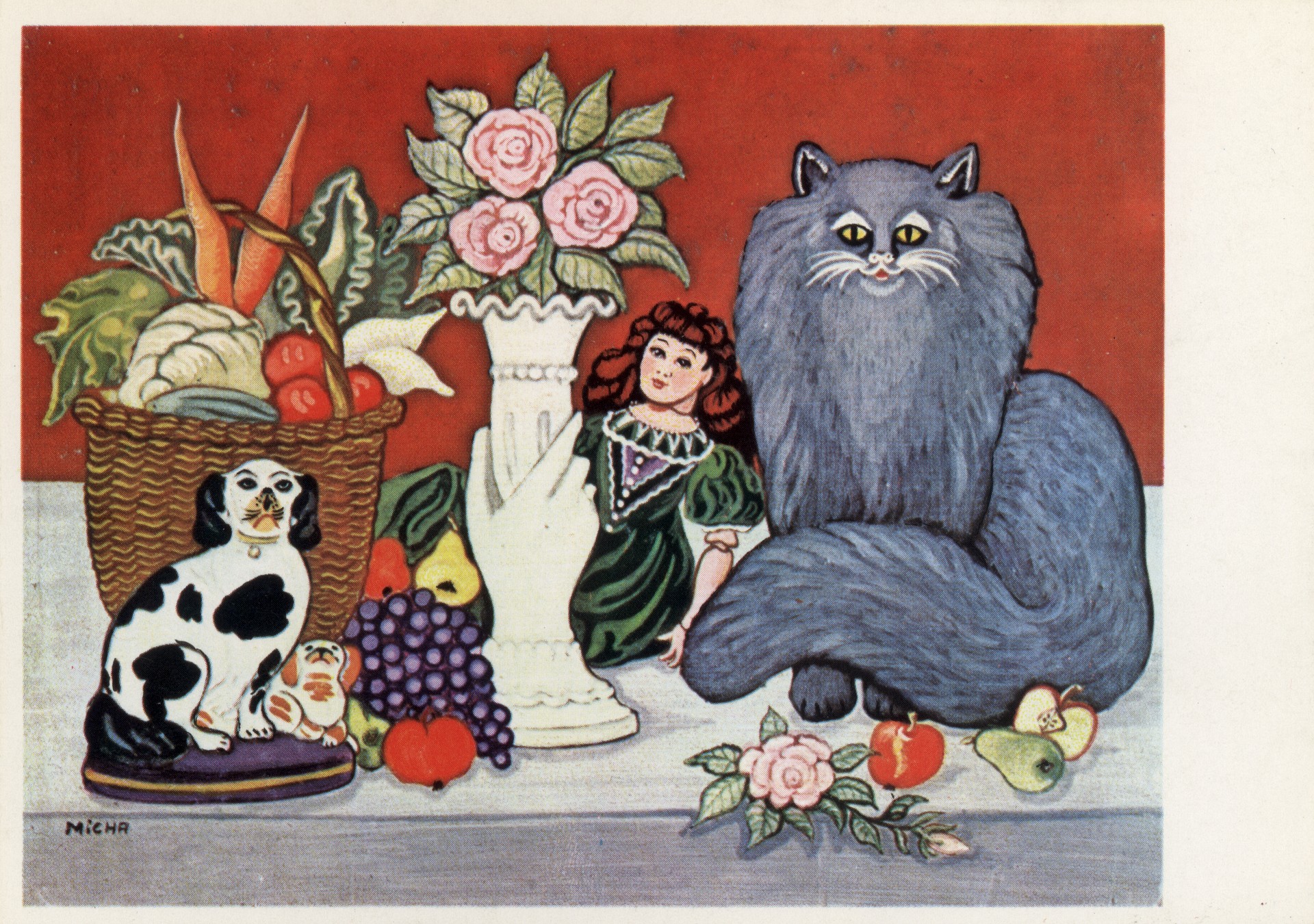 Тихая жизнь с серым котом