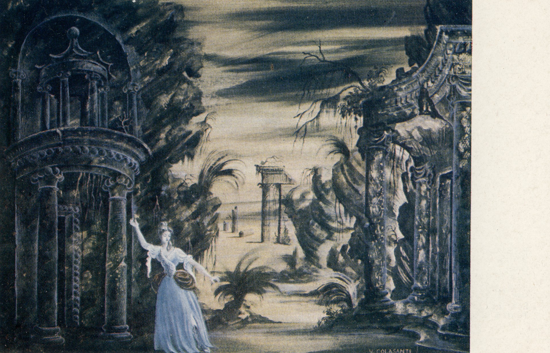 Эскиз декорации к опере Скарлатти Митридат