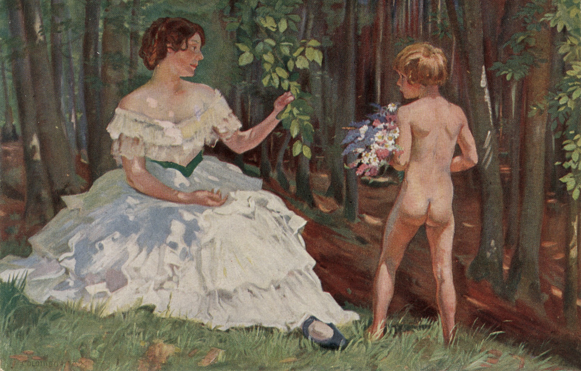 На поляне в лесу