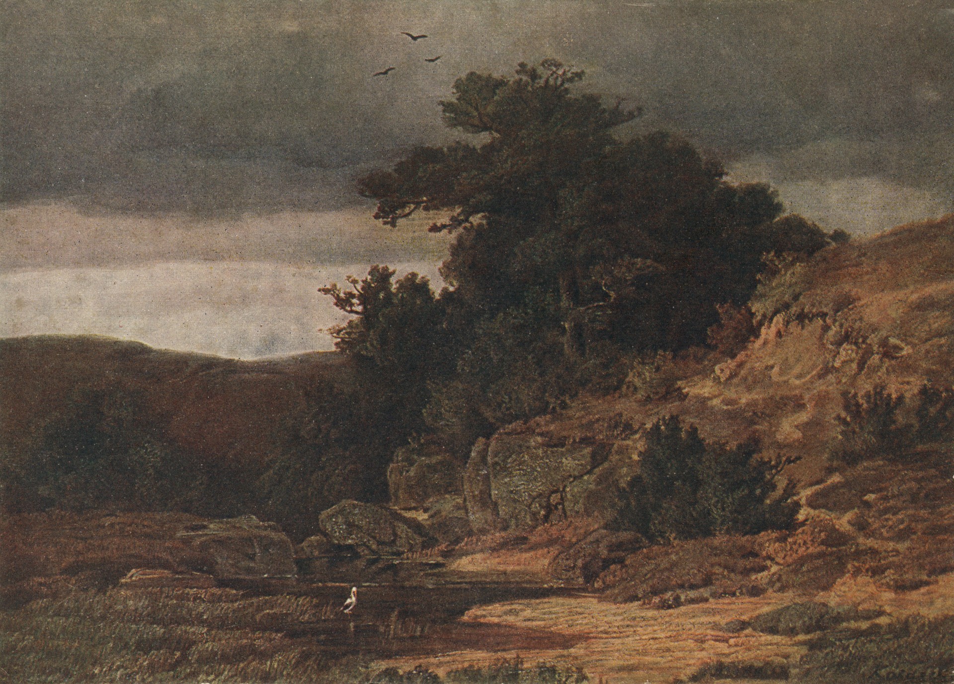 Пейзаж с цаплей