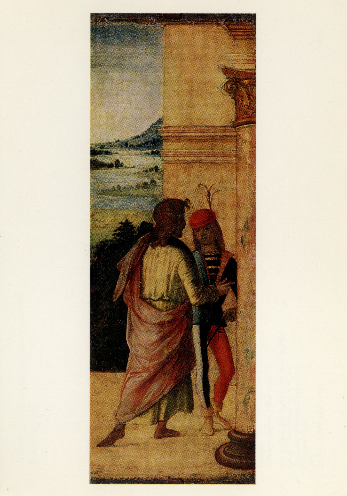 Двое мужчин у колонны