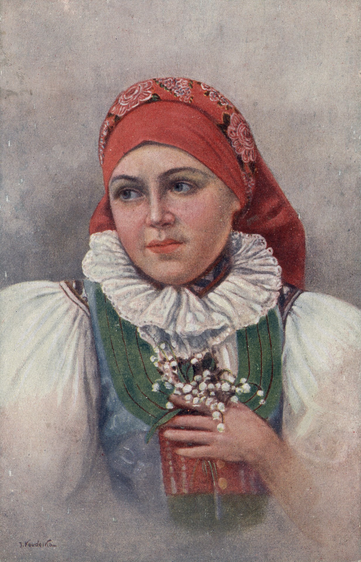 Красотка с ландышами