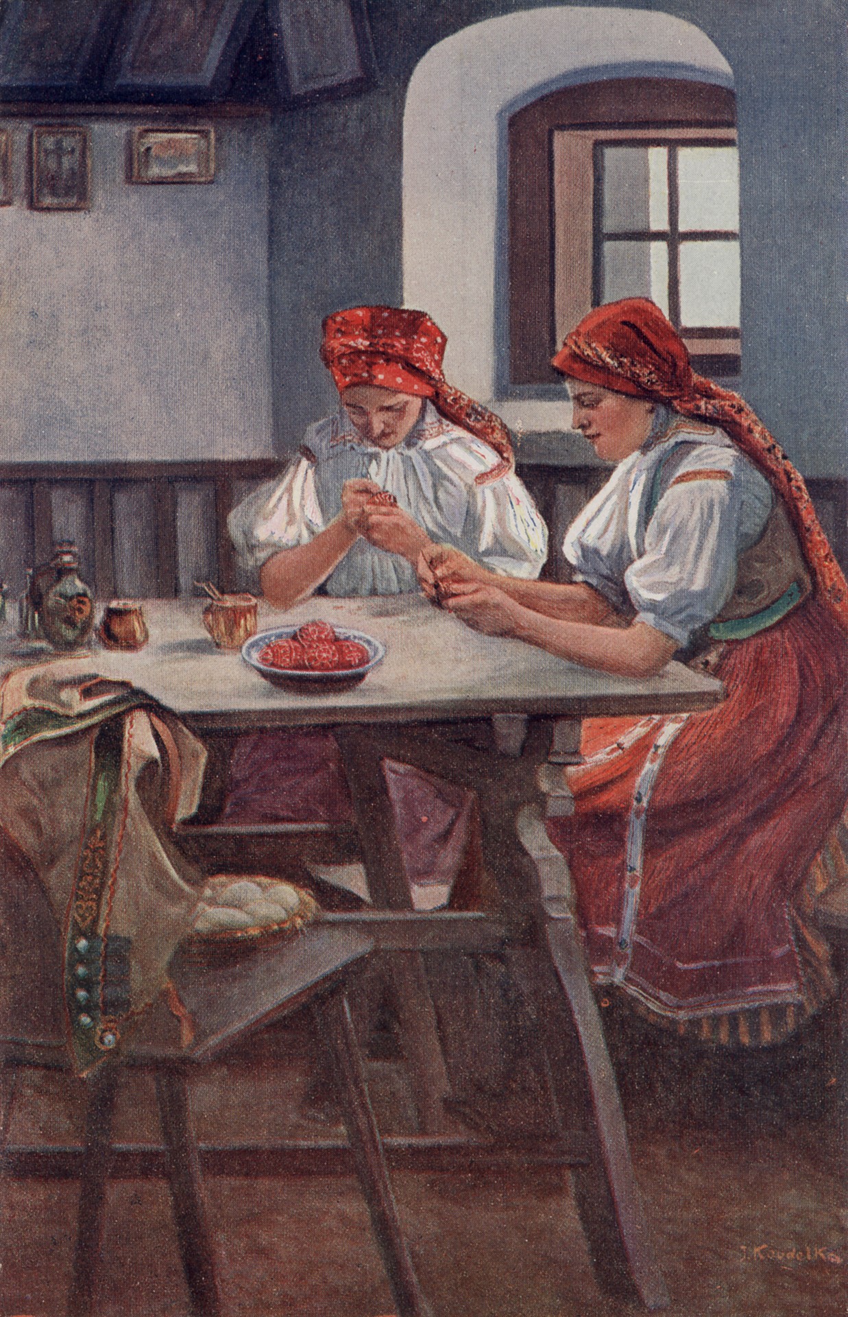 За кухонным столом