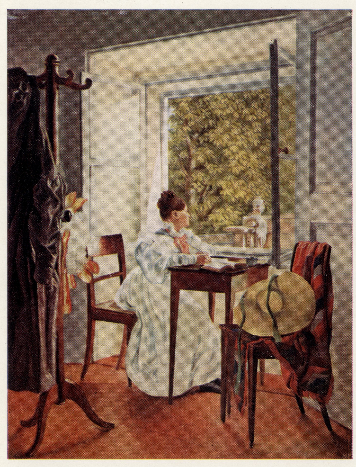 Дочь художника за письменным столом