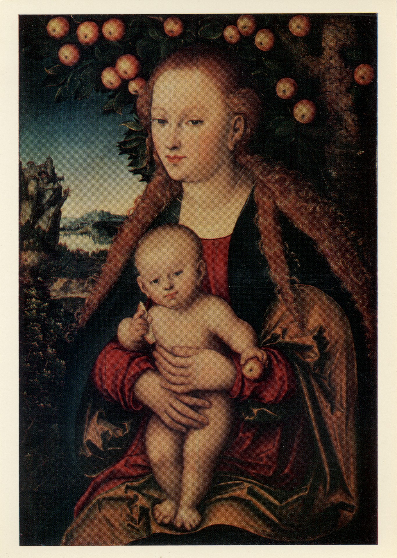 Мадонна с младенцем под яблоней