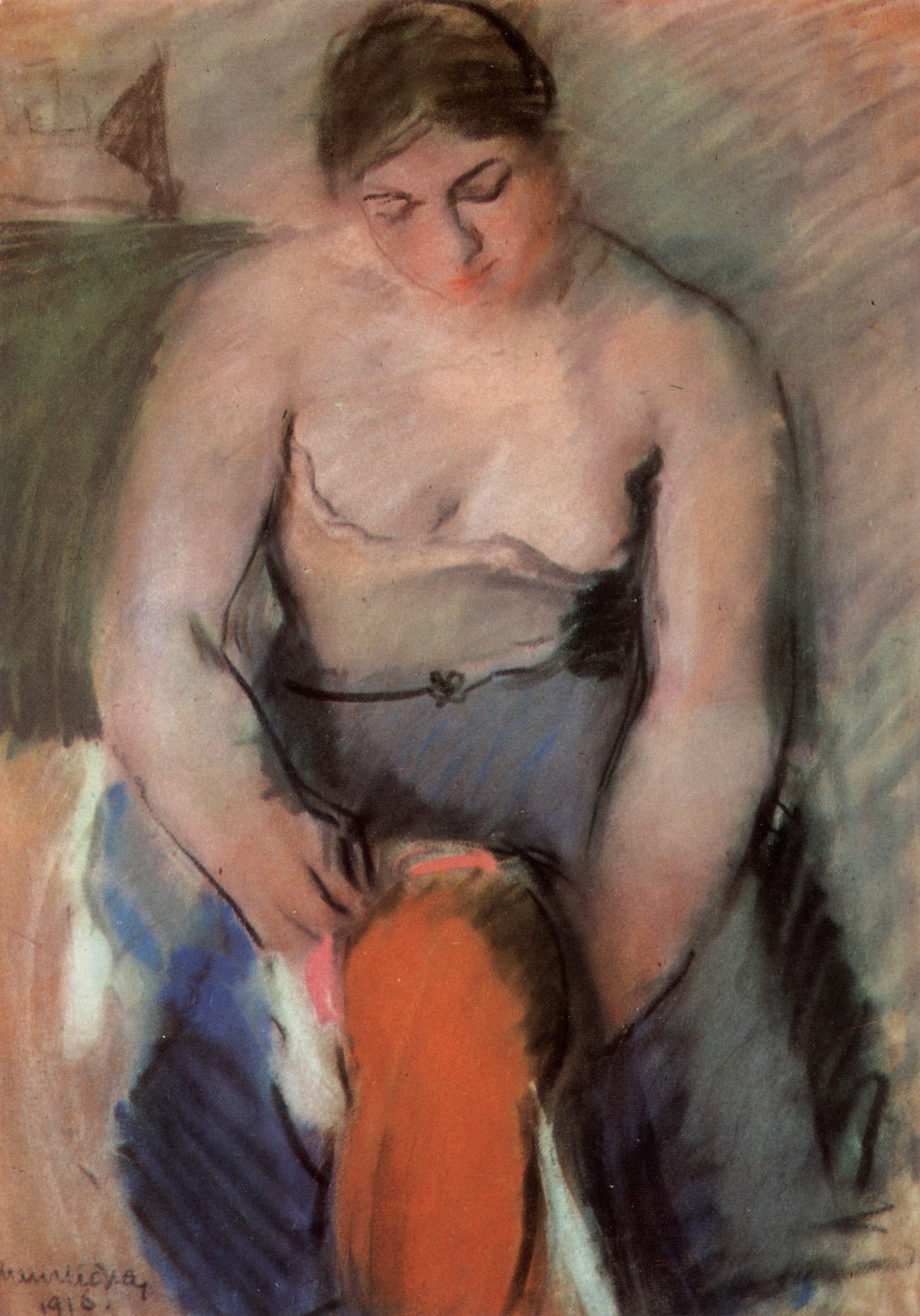 Девушка с чулками