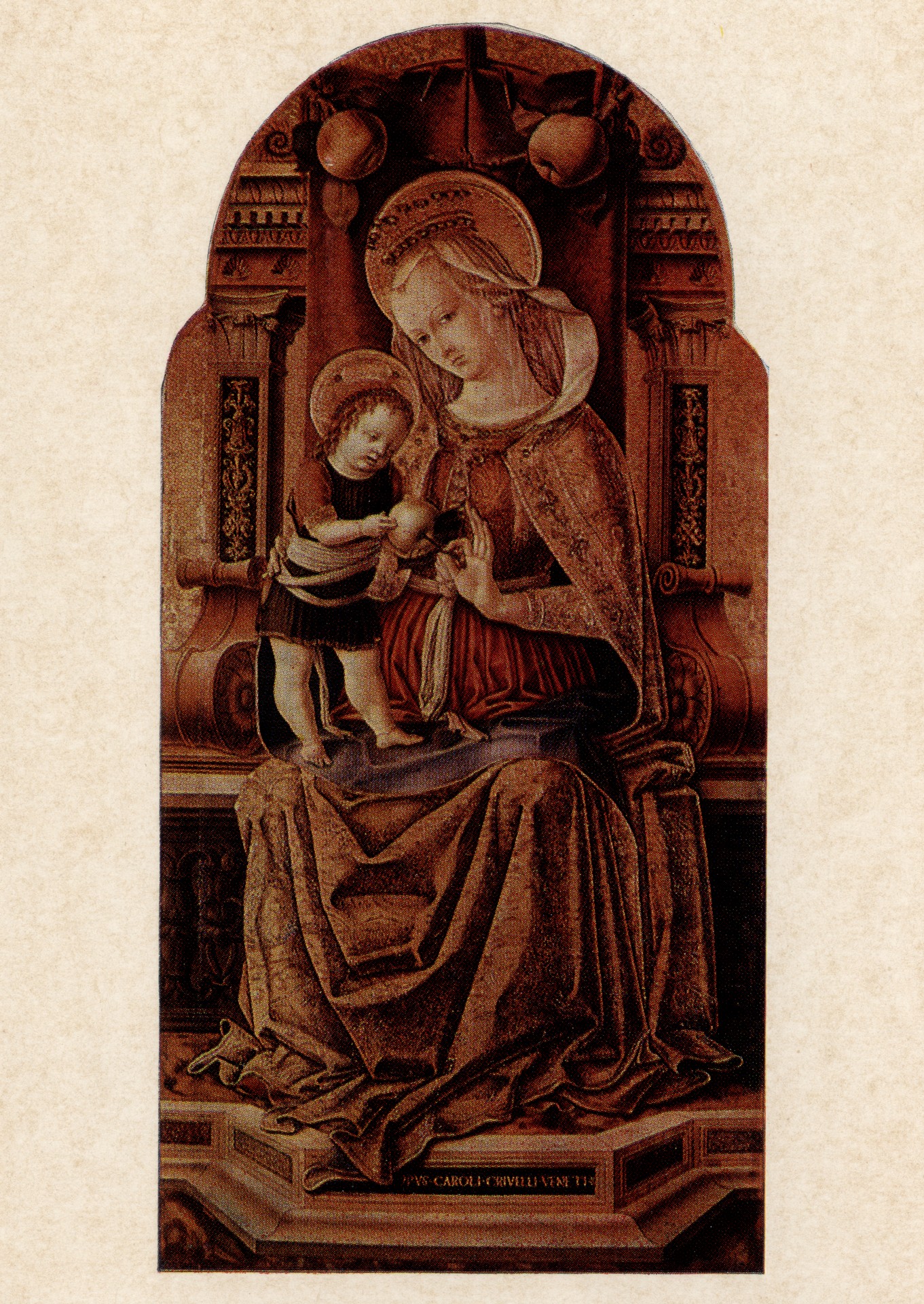 Мадонна с младенцем на троне