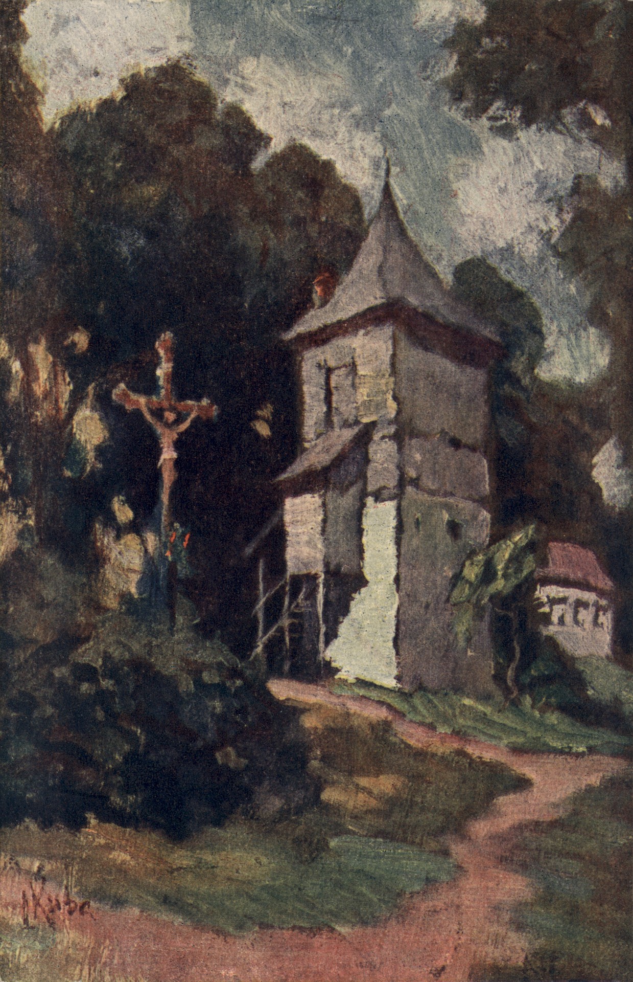 Крест в лесу