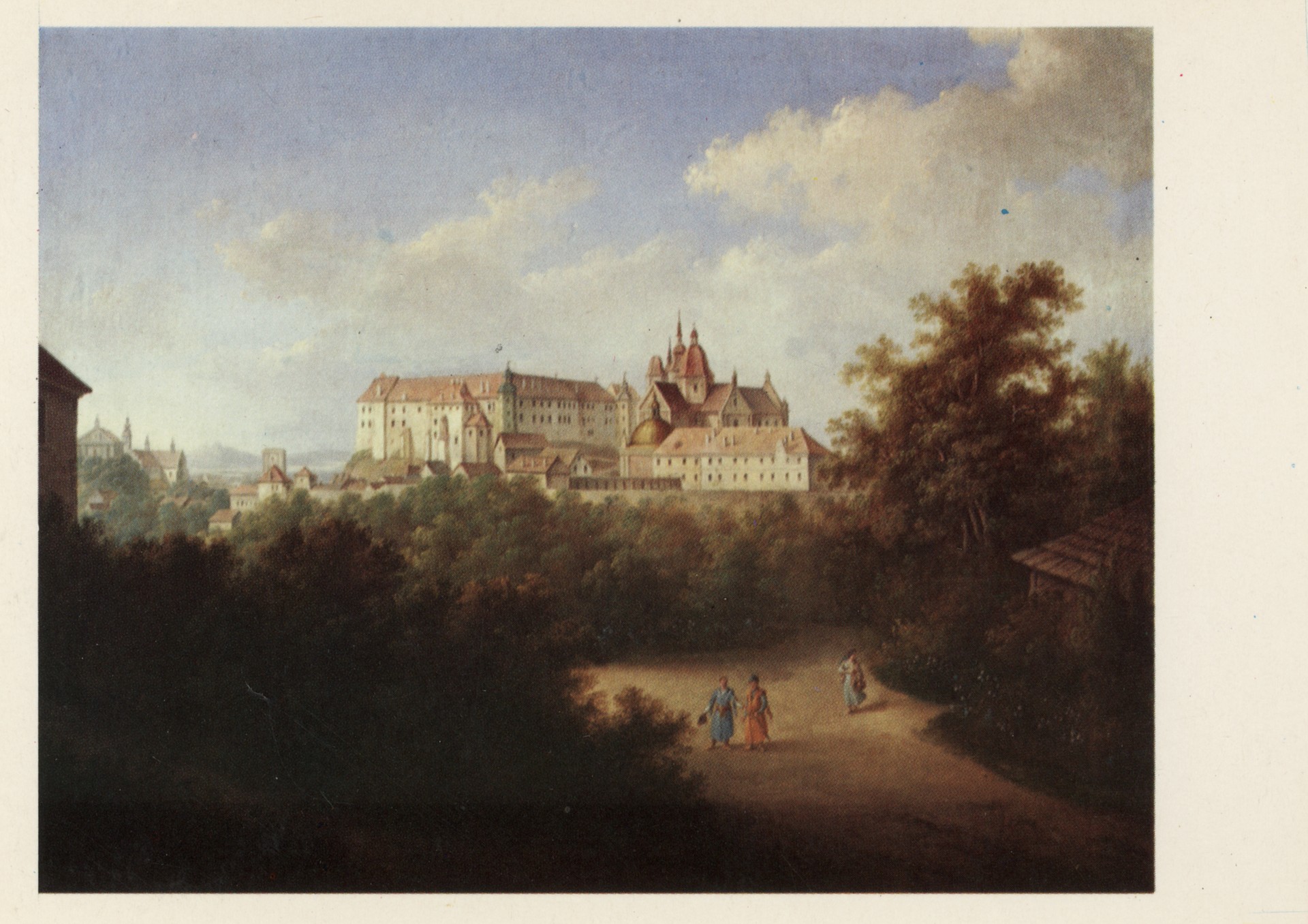 Вид на замок Вавель из парка на берегу Вислы