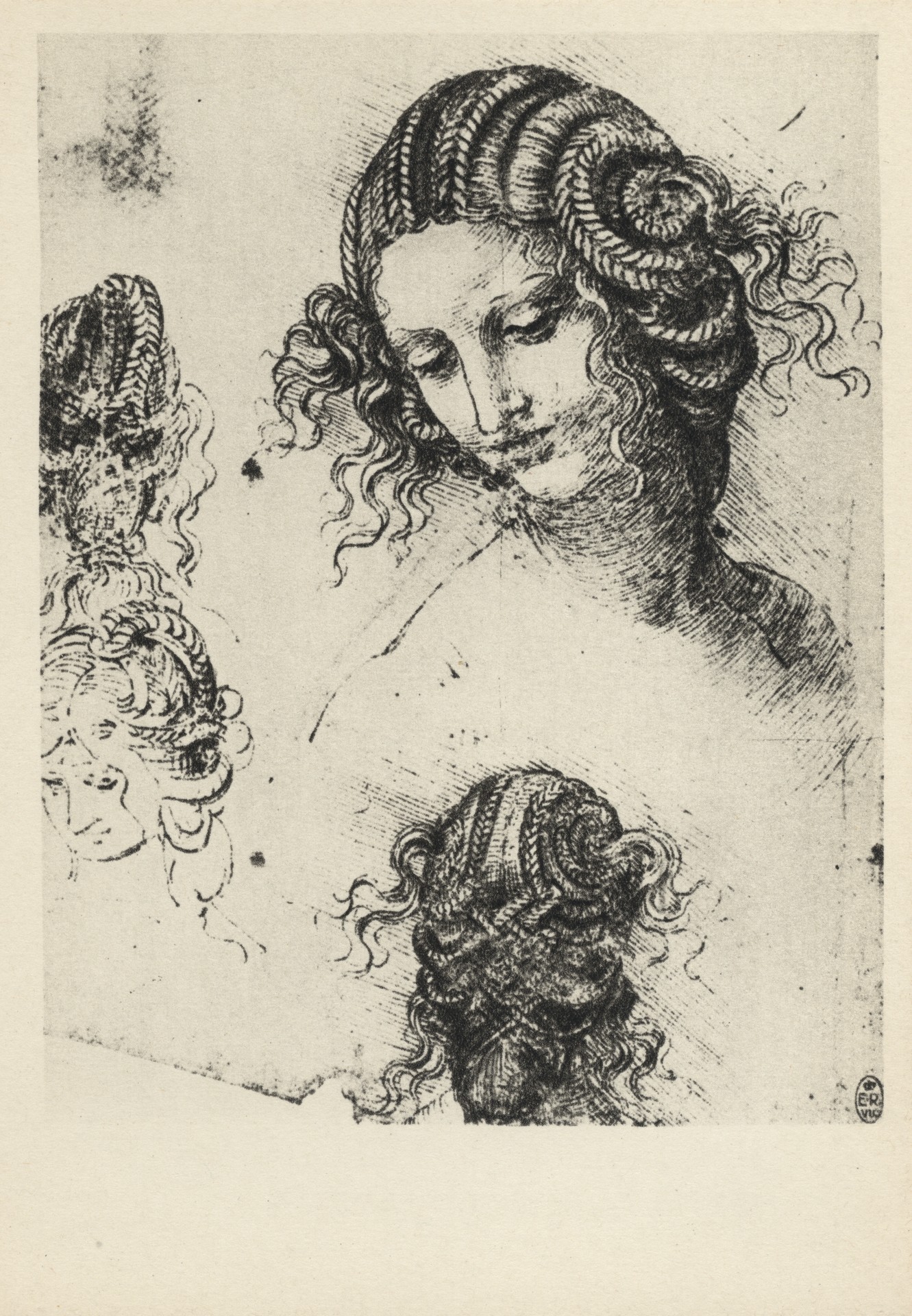 Этюды головы и причёски для Леды