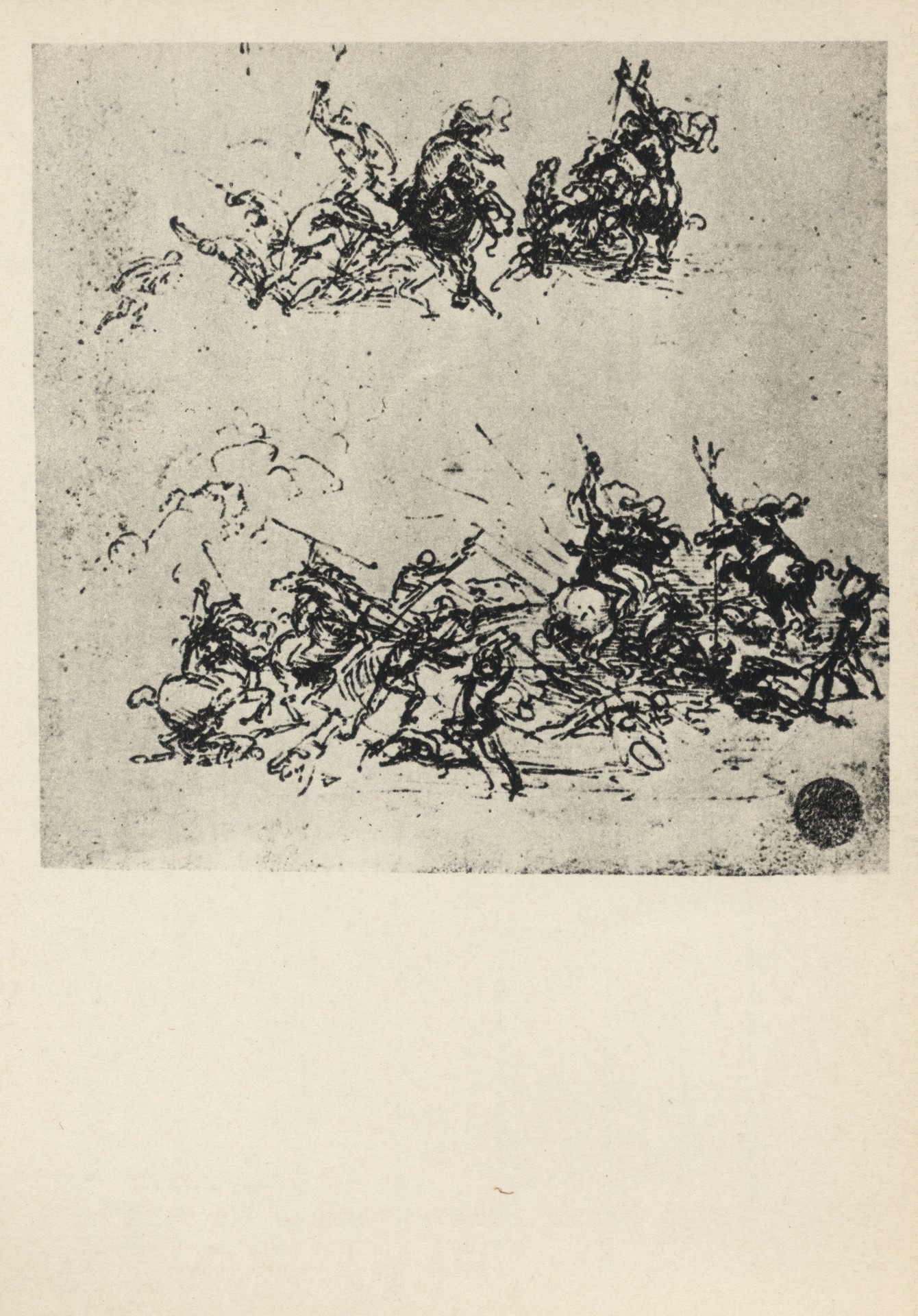 Наброски для росписи Битва при Ангиари