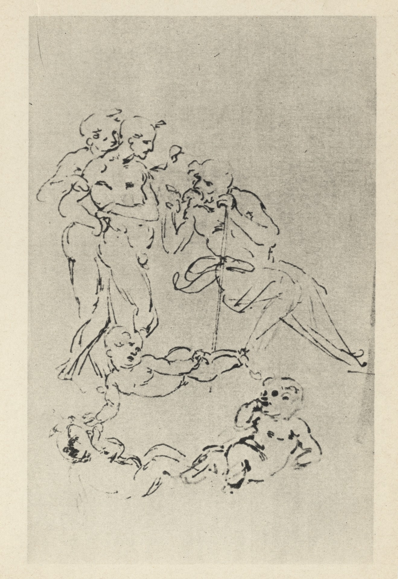 Наброски фигур для неосуществлёной композиции Поколение пастухов