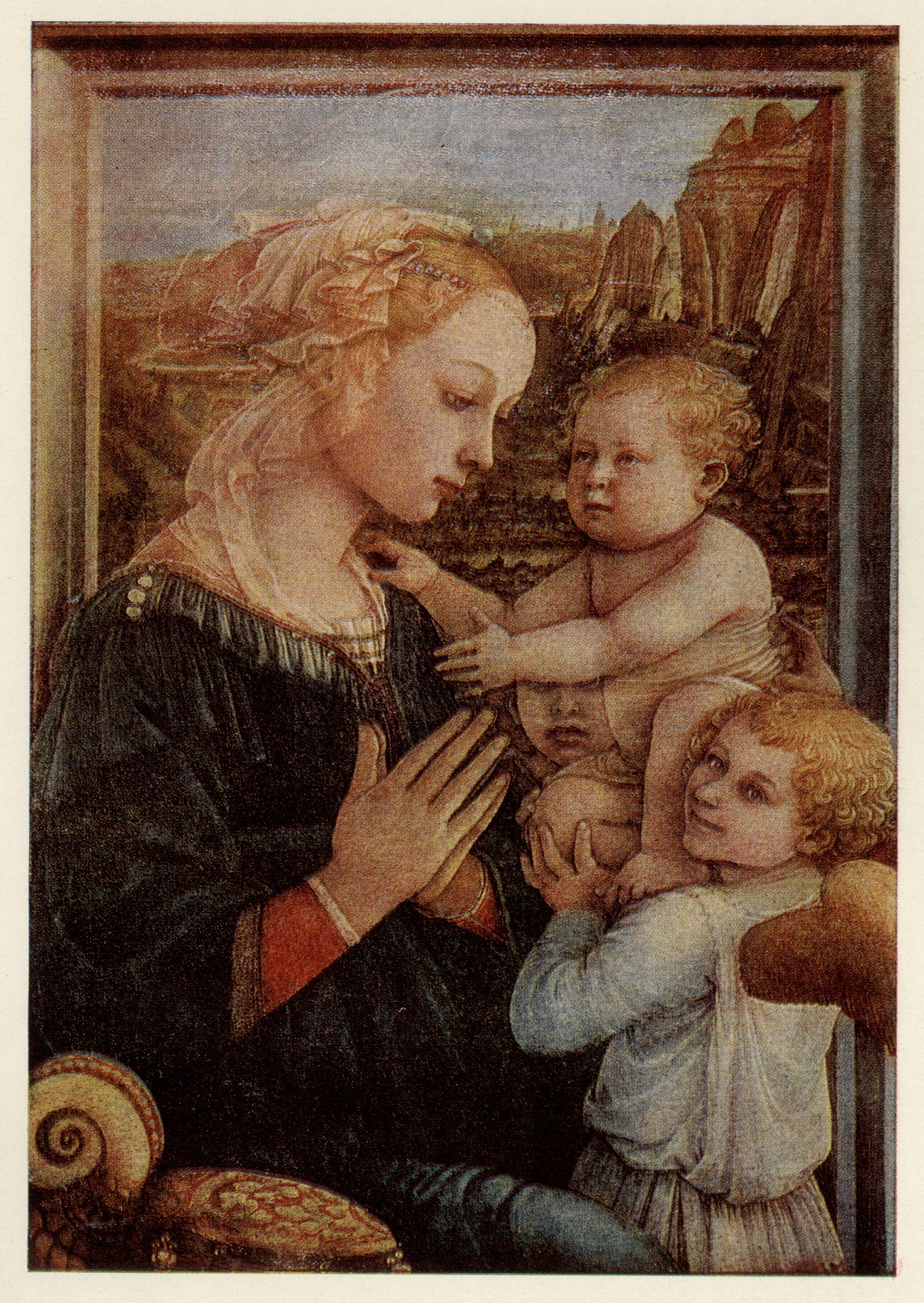 Мадонна с младенцем и двумя ангелами