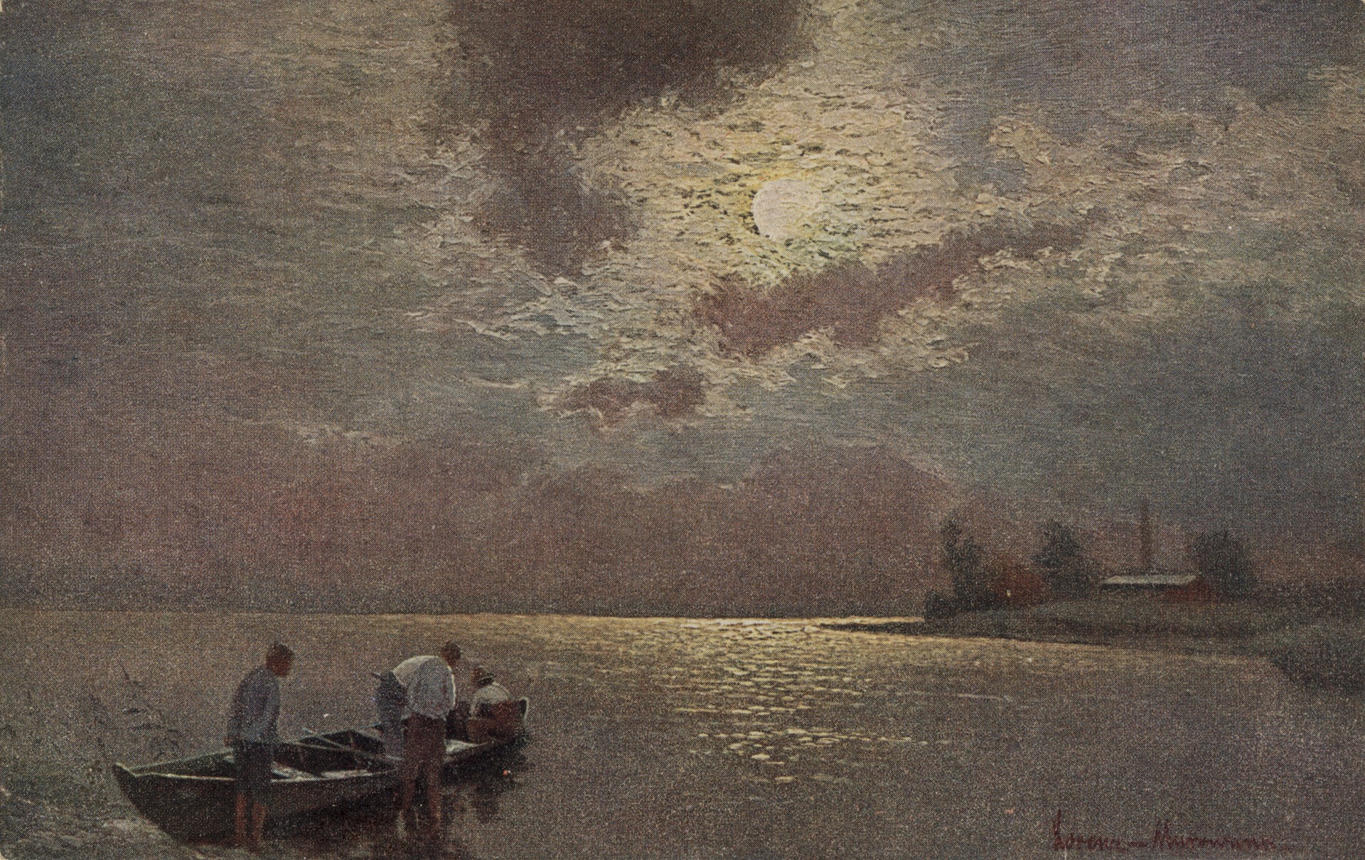 Рыбная ловля при лунном свете