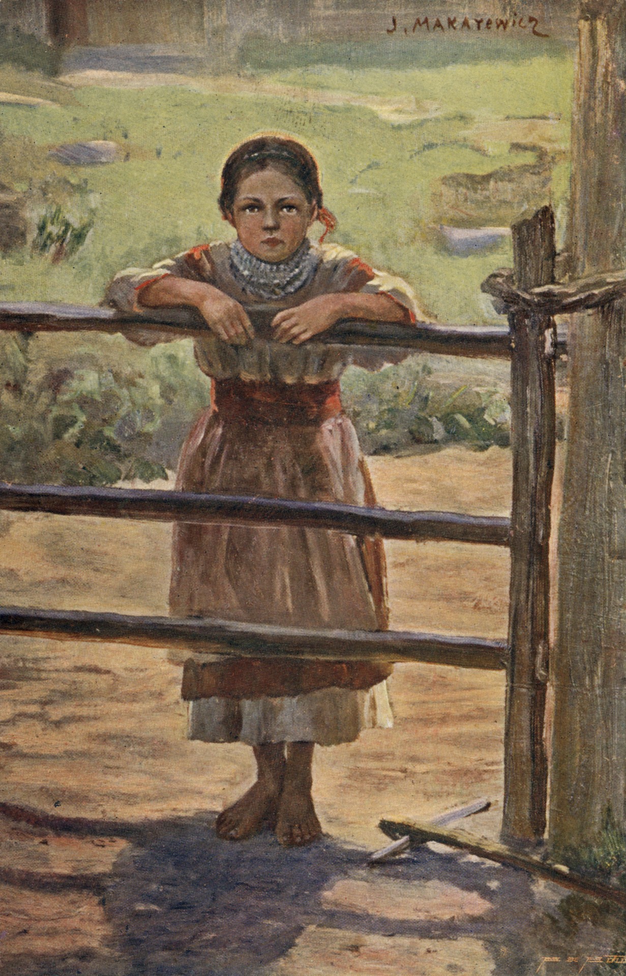 Девочка у калитки