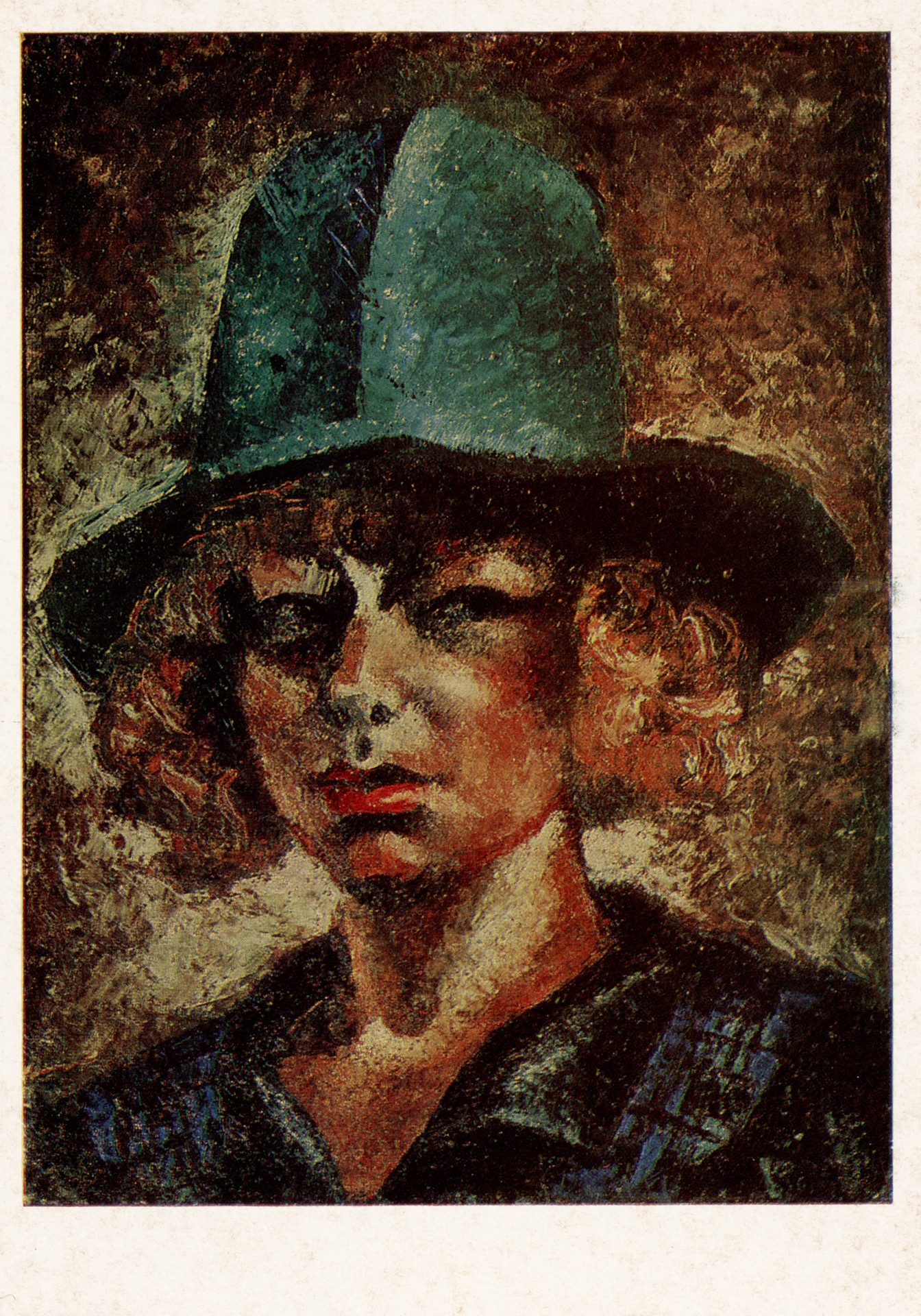 Автопортрет в зелёной шляпе