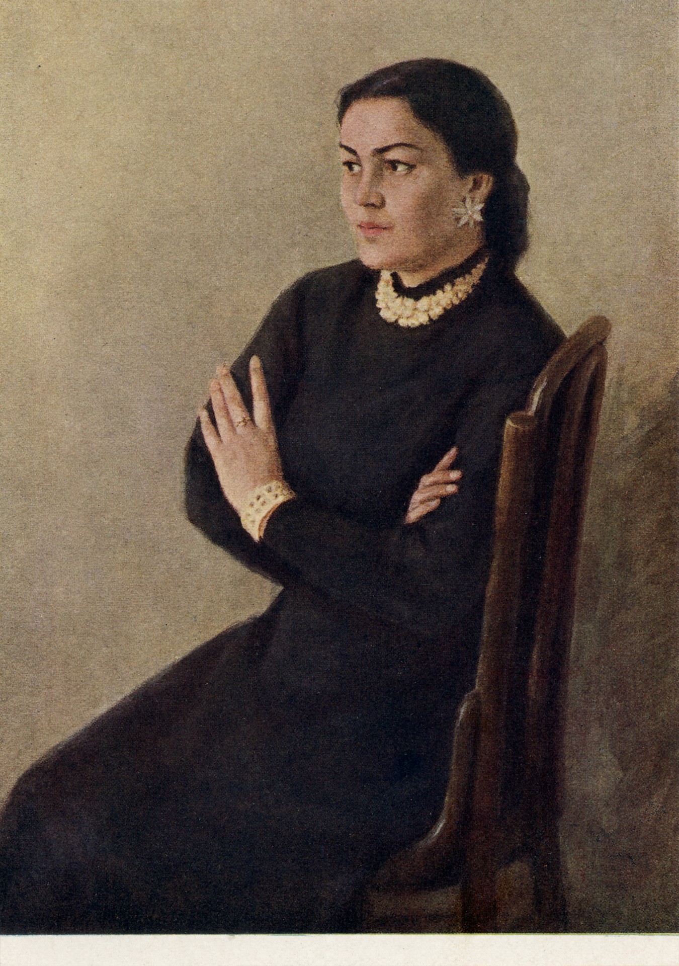 Портрет заслуженной артистки Казахской ССР Х. Букеевой