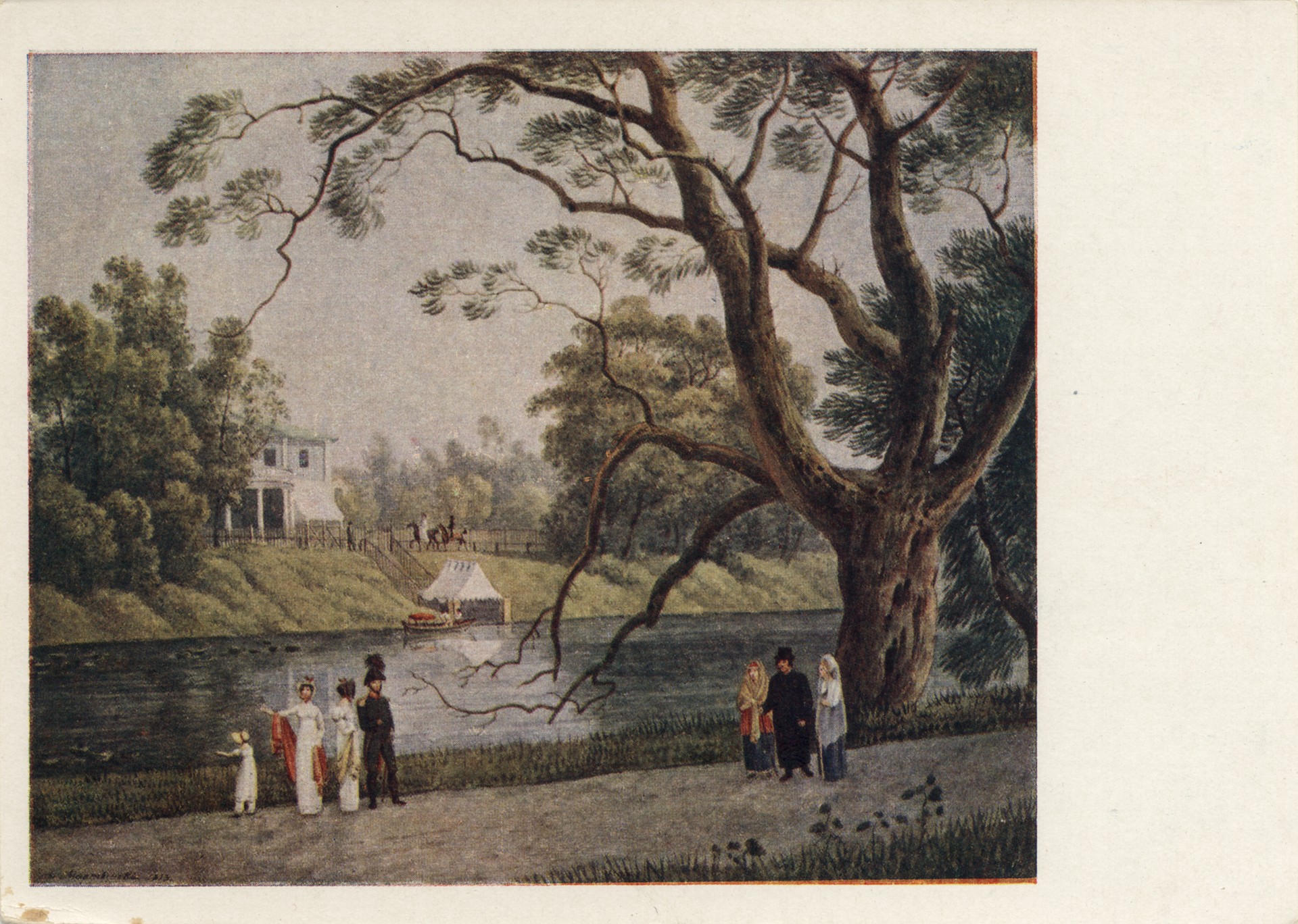 Вид Чёрной речки из сада гр. А.С. Строганова