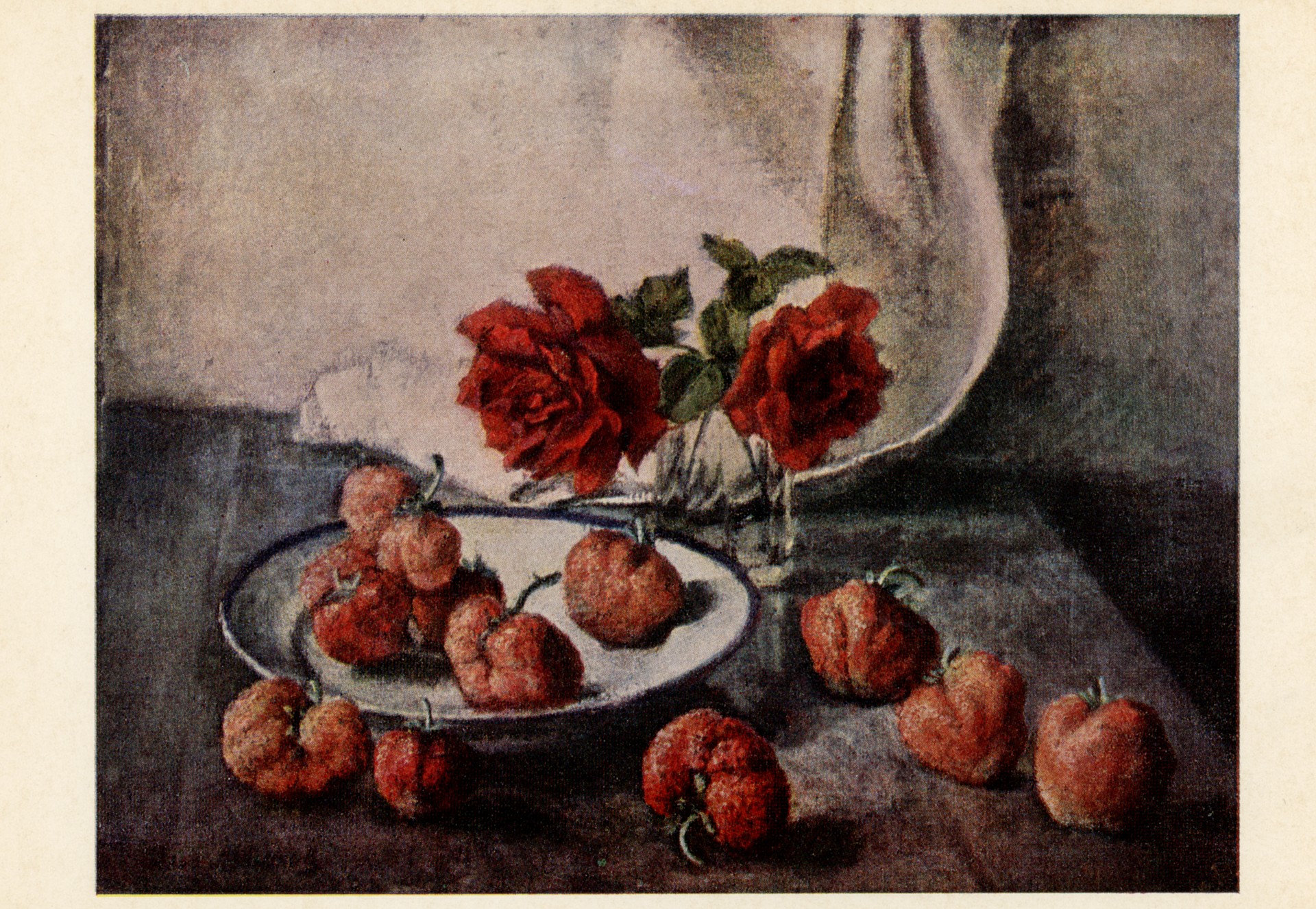 Розы и клубника