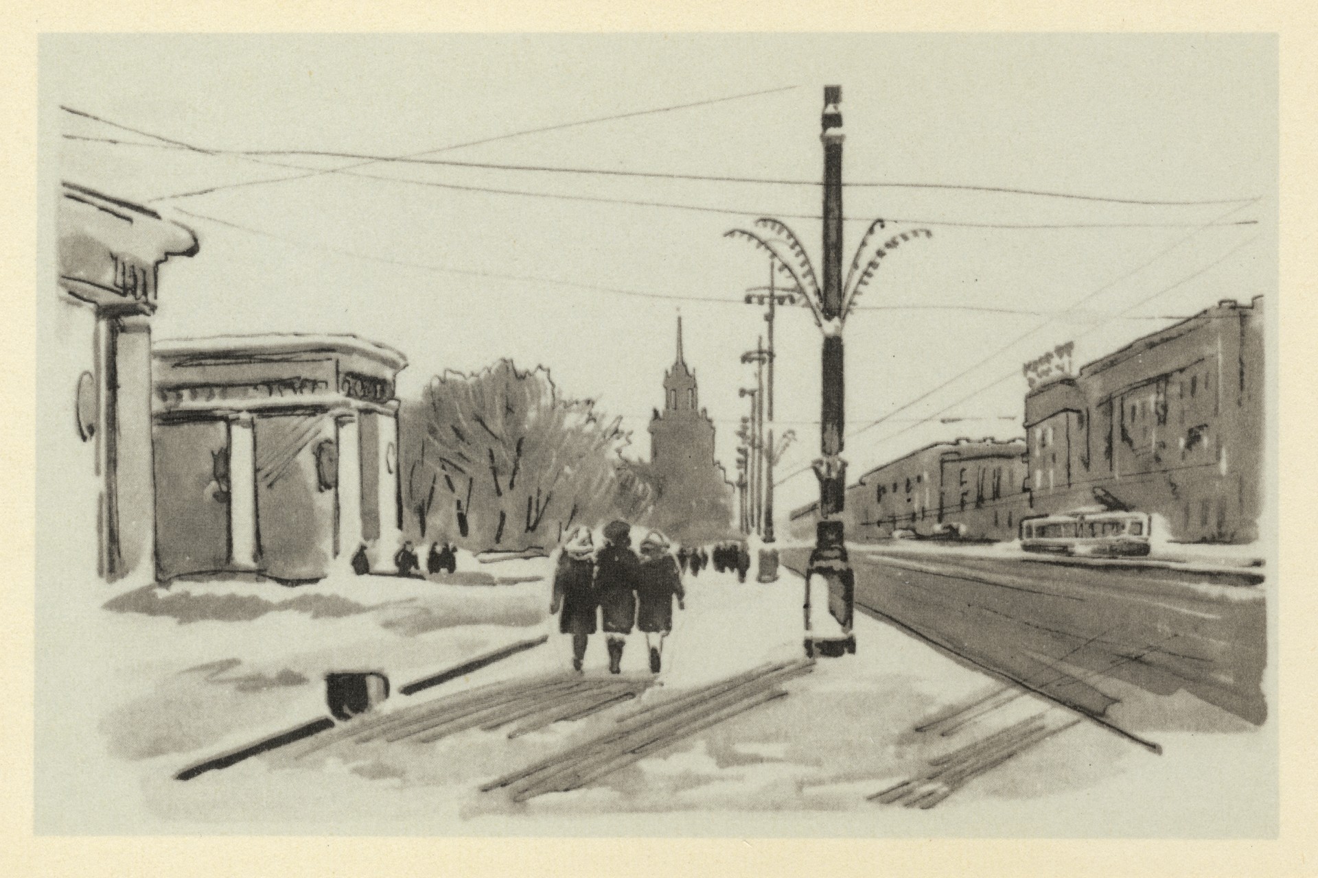 Ленинград. У Московского парка Победы