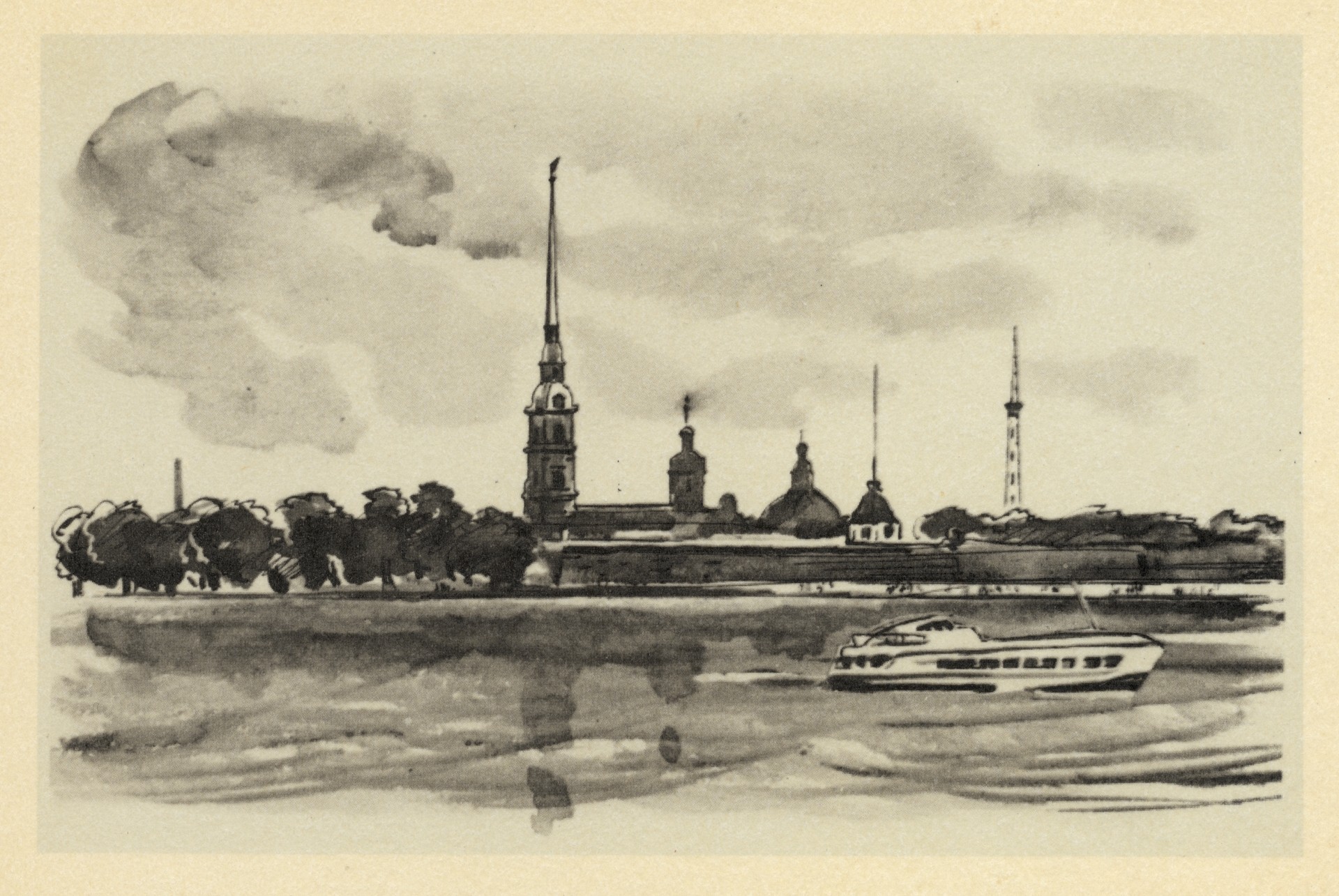 Ленинград. У Петропавловской крепости