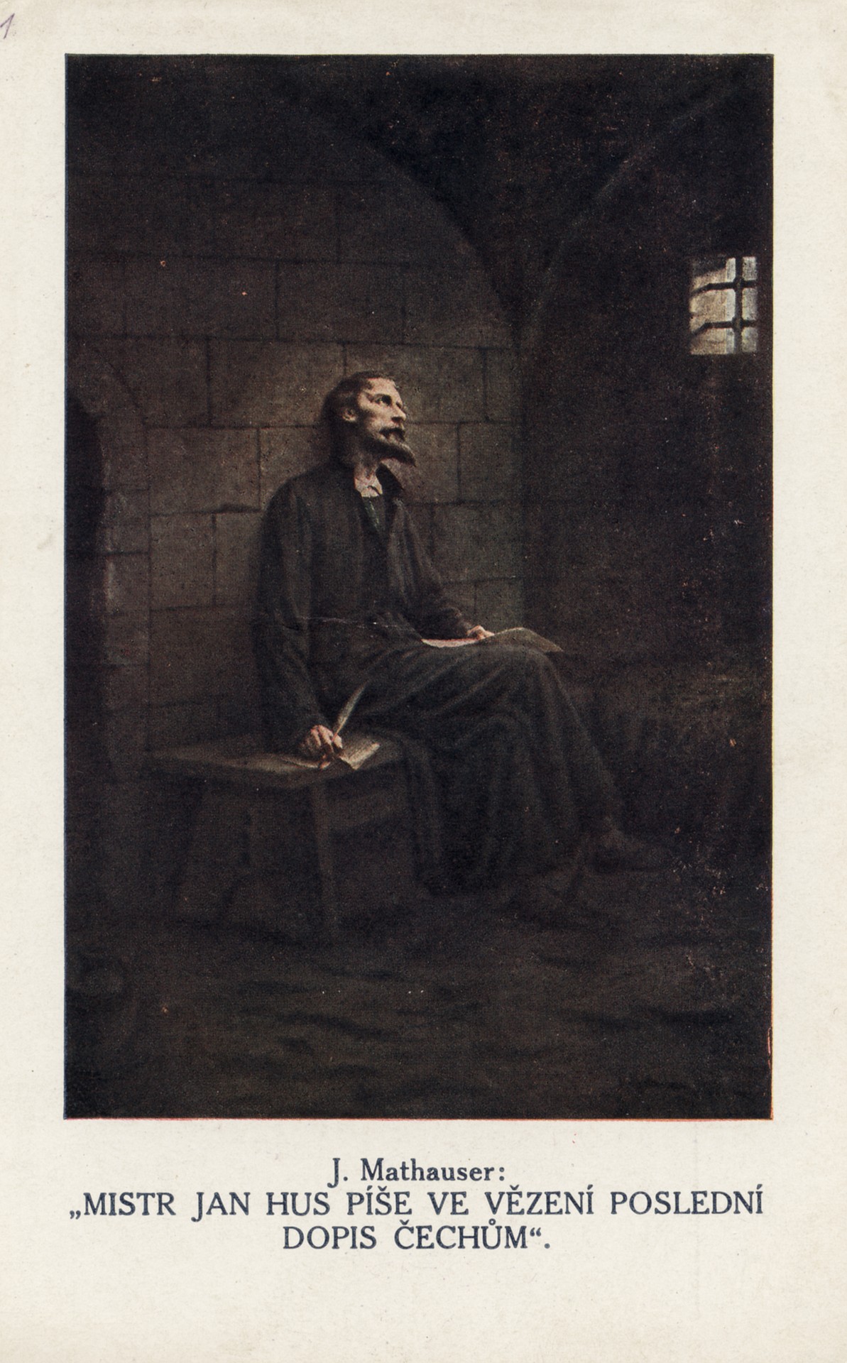 Ян Гус пишет в тюрьме последнее письмо чехам