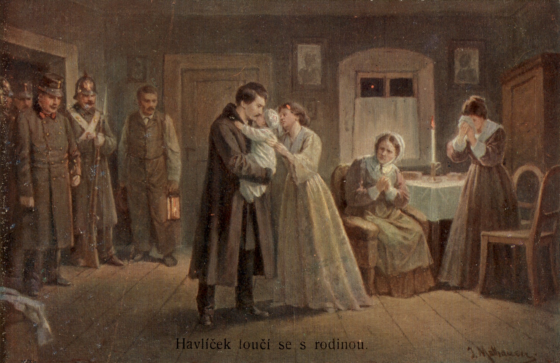 Хавличек прощается с семьёй