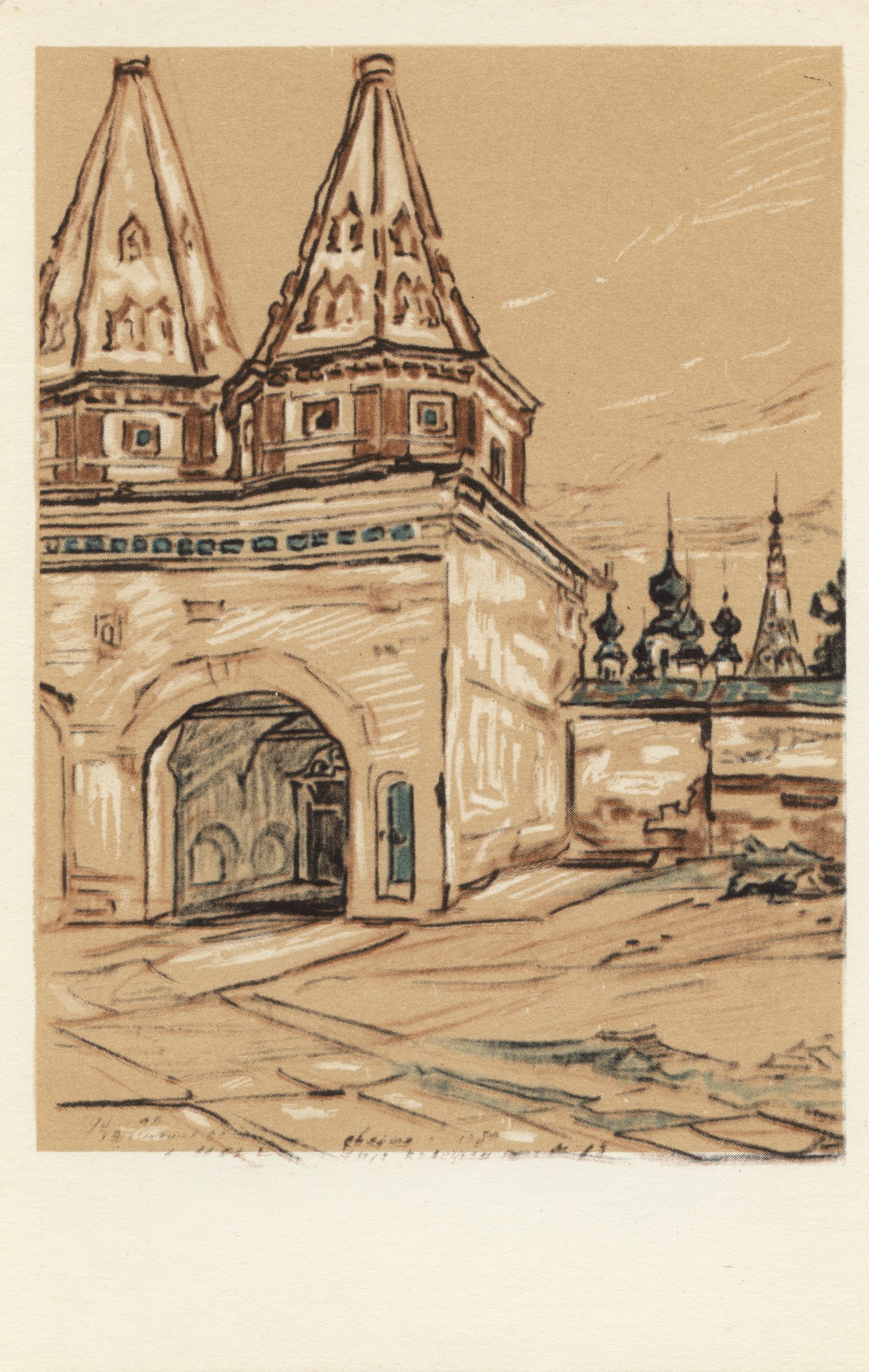 Суздаль. Святые ворота Ризположенского монастыря. 1688 г