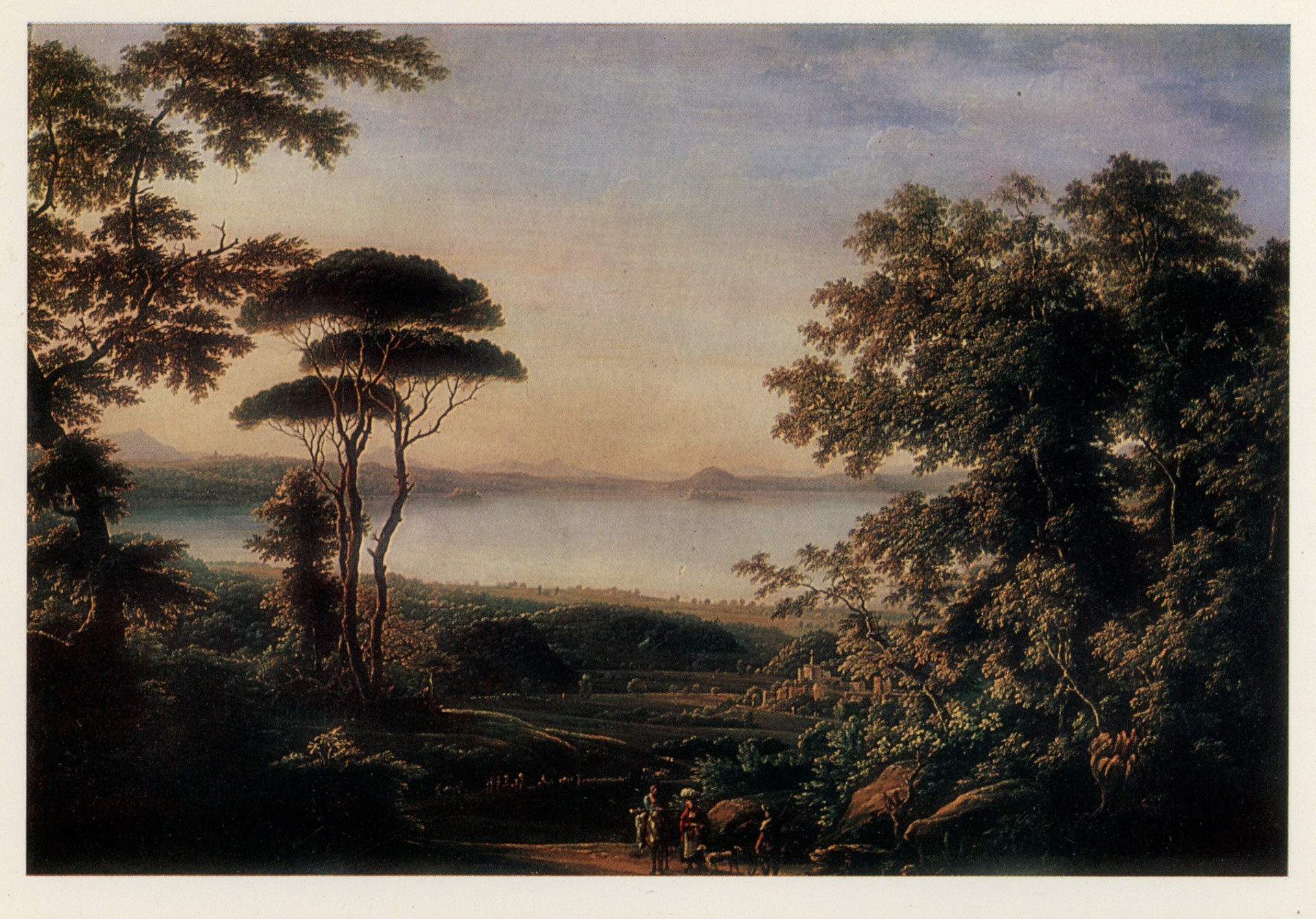 Вид больсенского озера в Италии