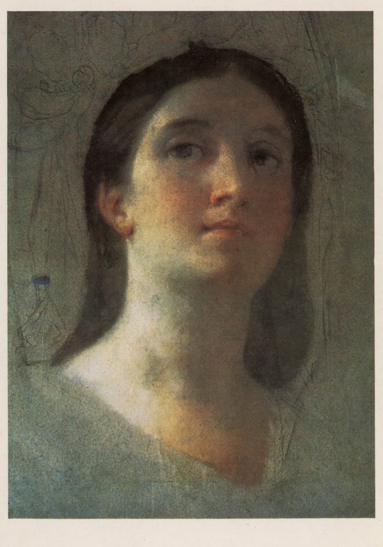 Этюд женской головы