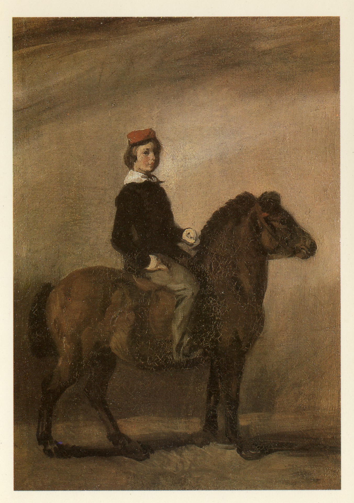 Сын артиста на лошади