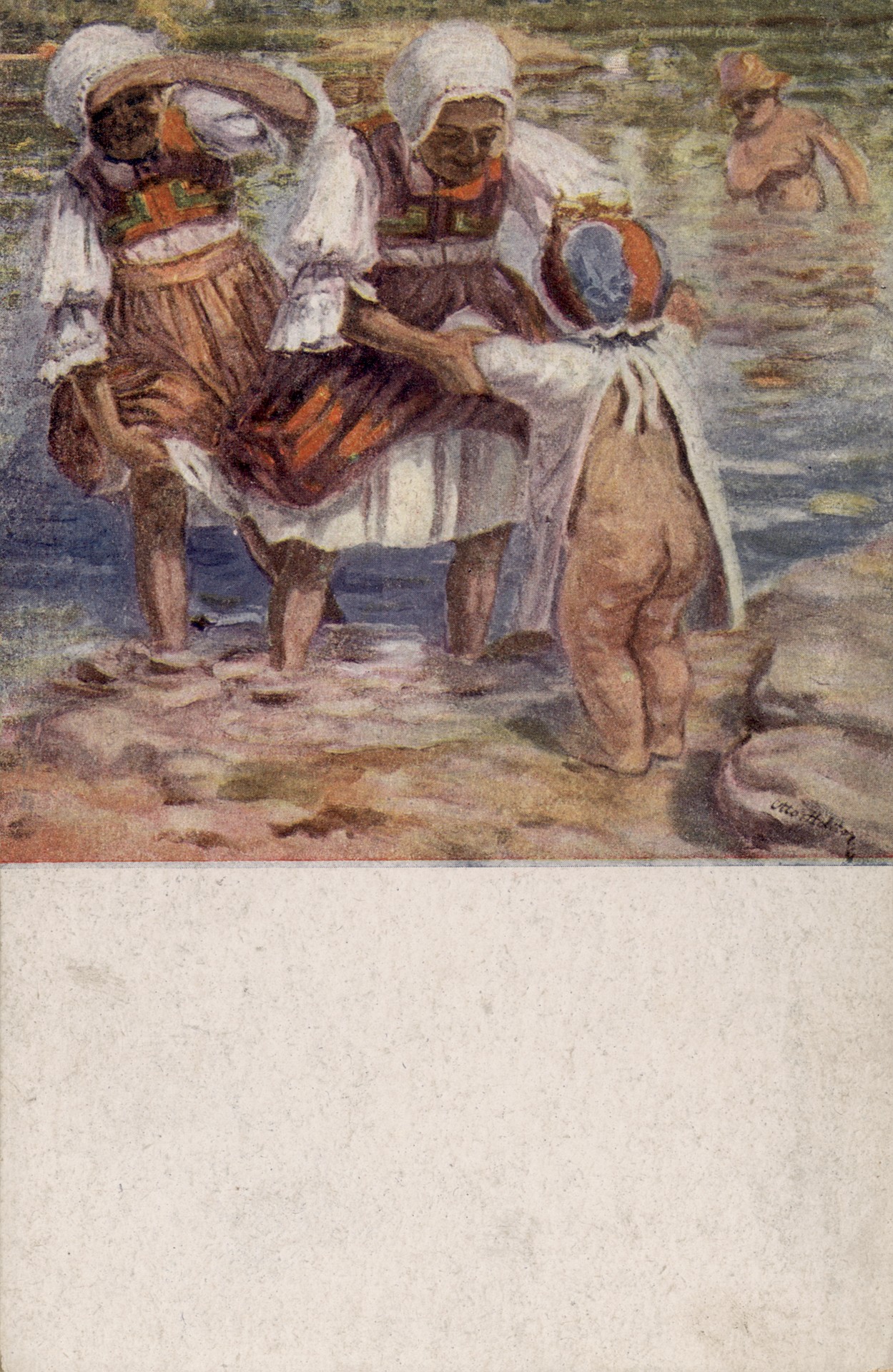 Ребёнок и рыбачки